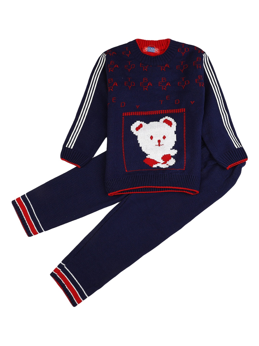 

V-Mart Unisex Kids Navy Blue & Red T-shirt with Shorts