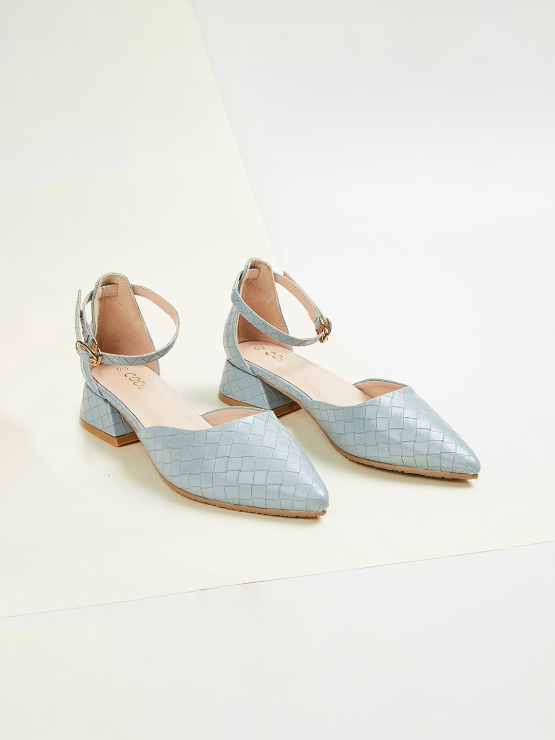

CODE by Lifestyle Blue Textured Work Block Pumps