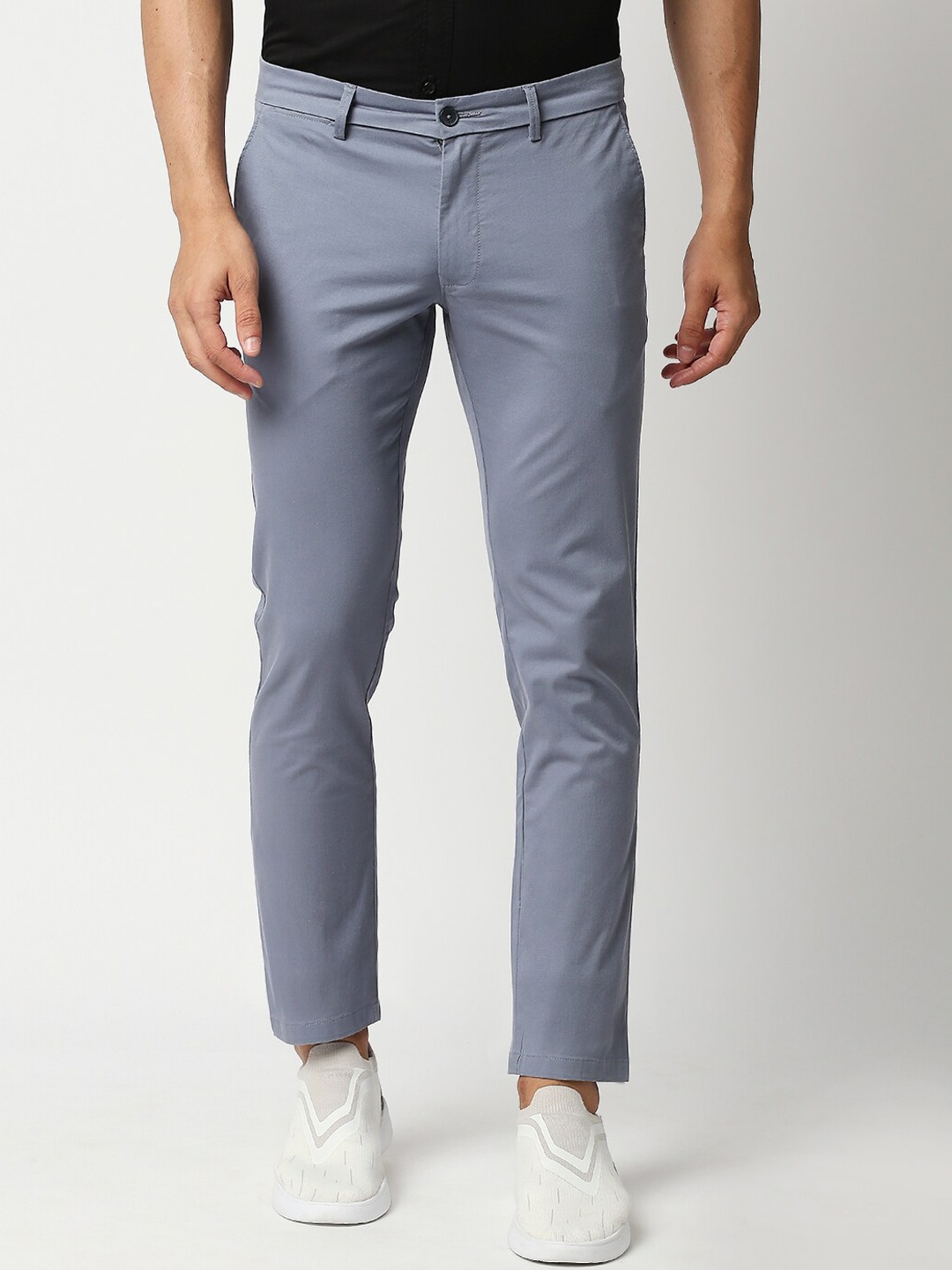 

Basics Men Blue Tapered Fit Trousers