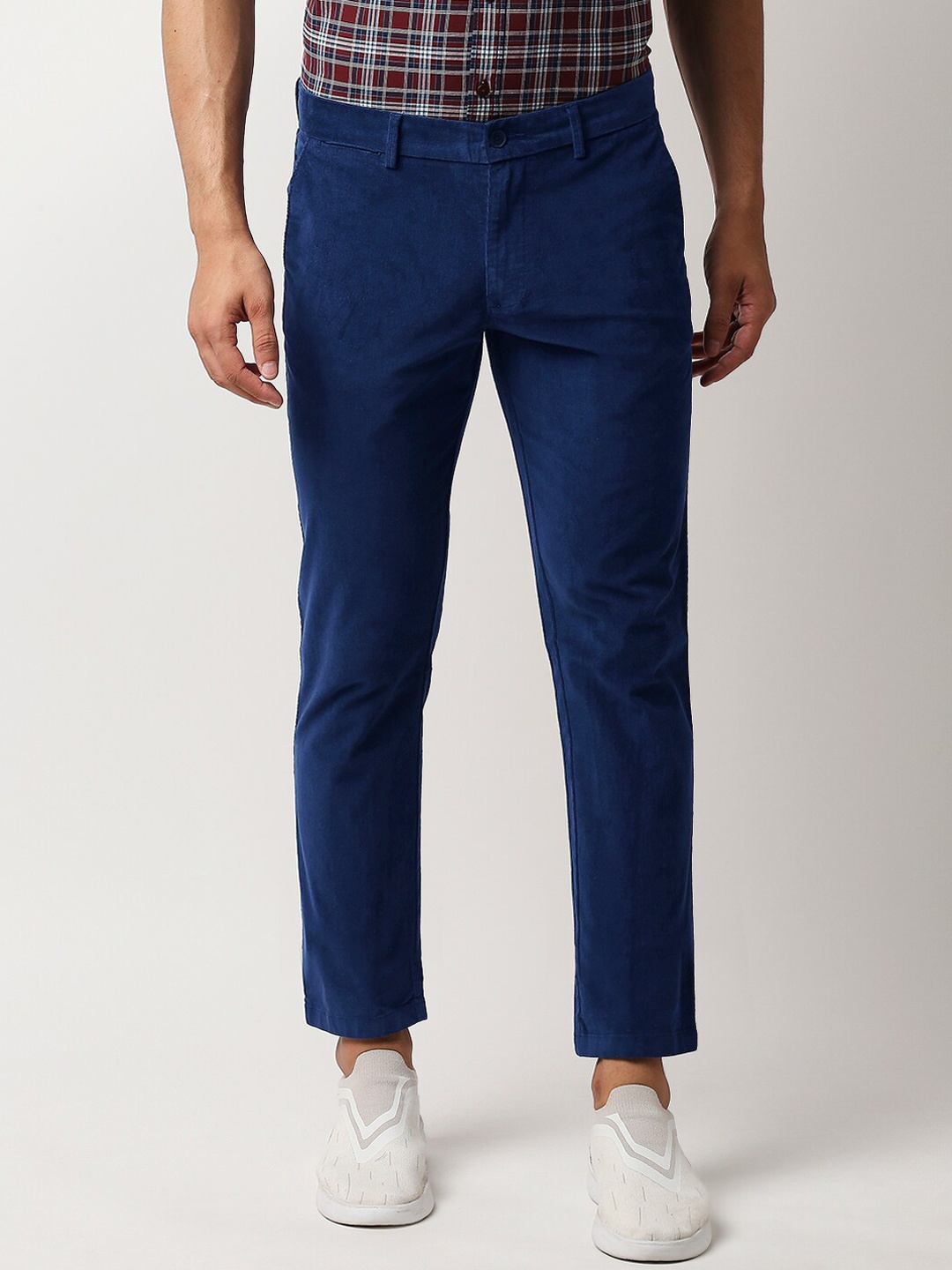 

Basics Men Blue Tapered Fit Chinos Trousers