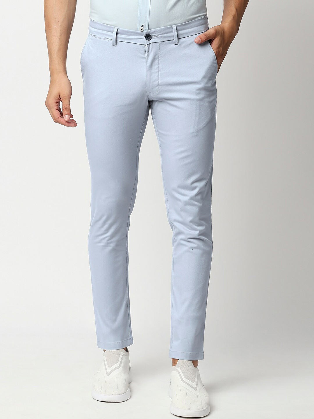 

Basics Men Blue Tapered Fit Trousers