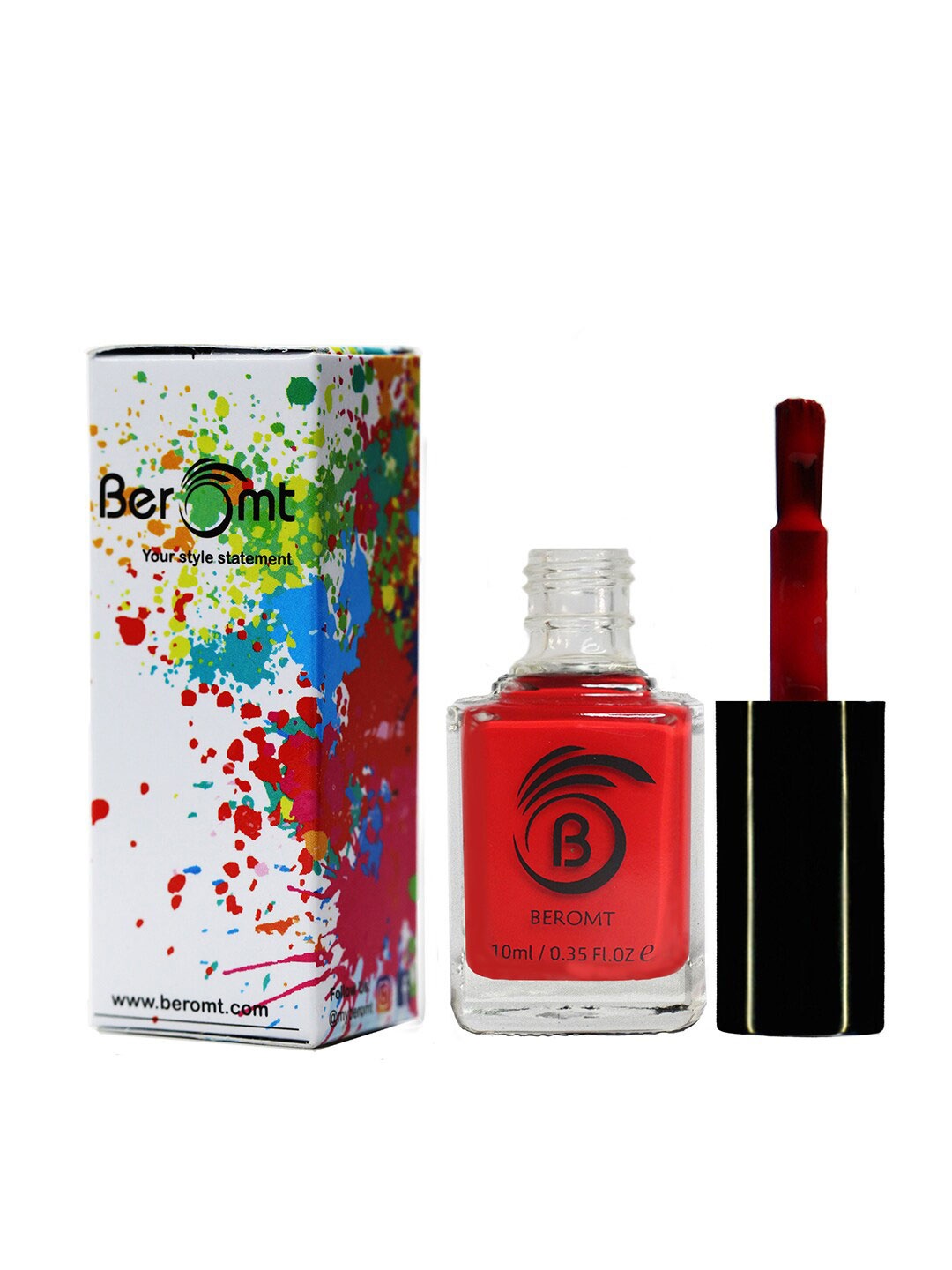 

BEROMT Neon Vegan Nail Polish 10 ml - 8004, Red