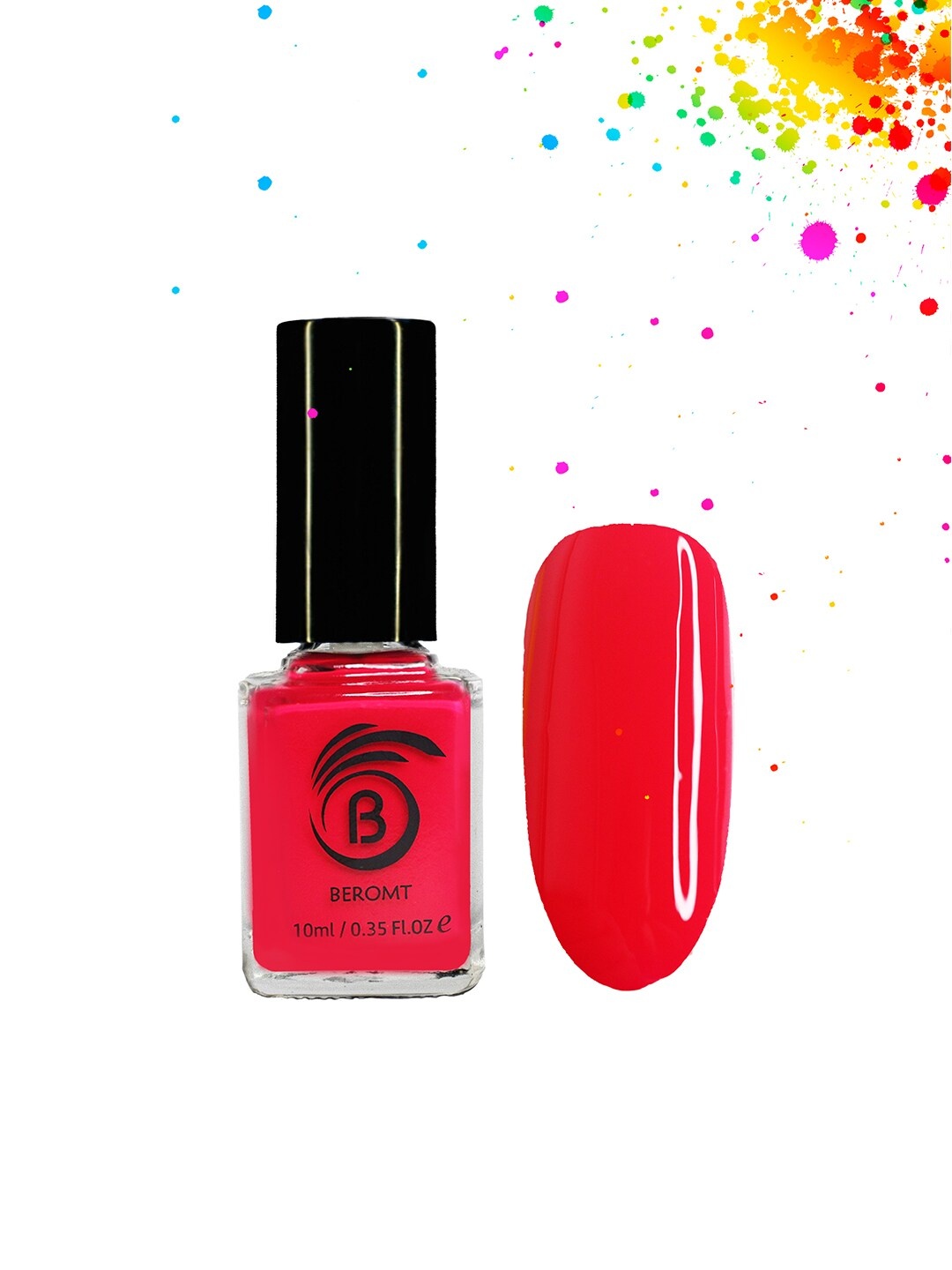 

BEROMT Neon Vegan Nail Polish 10 ml - 8008, Red