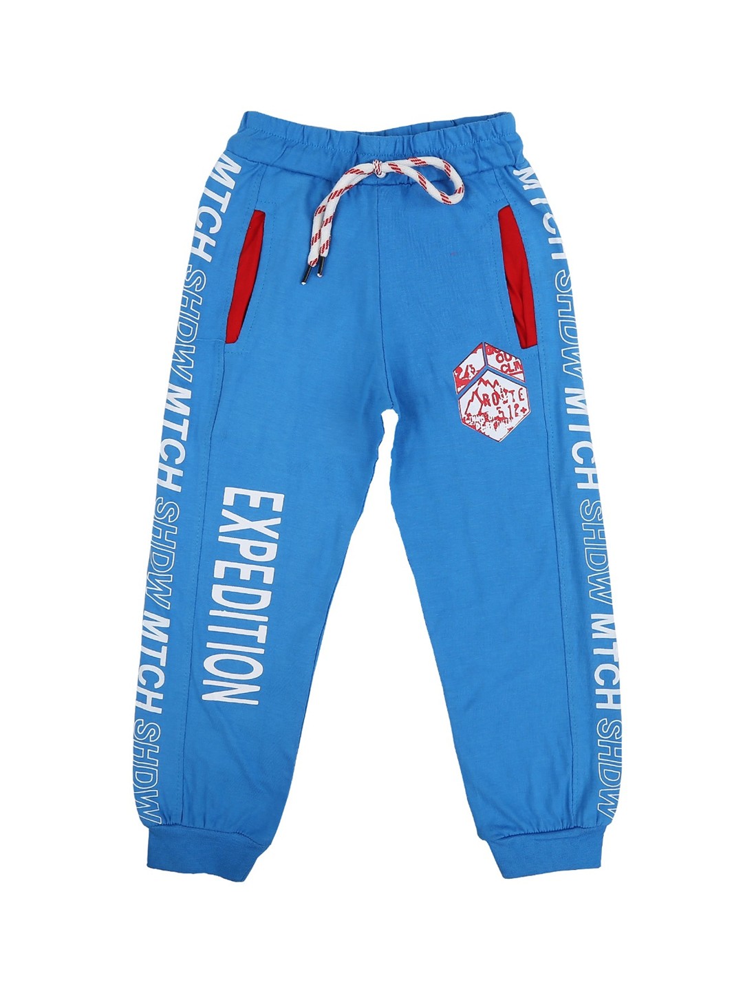 

V-Mart Boys Blue Printed Cotton Joggers