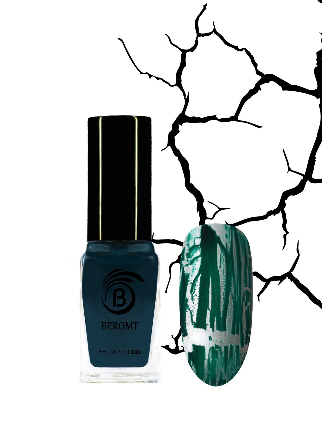 

BEROMT Crackle Nail Polish - 8 ml - 9005, Green