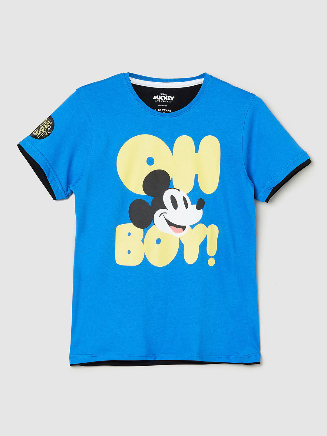 

max Boys Blue Graphic Printed 100% Cotton T-shirt