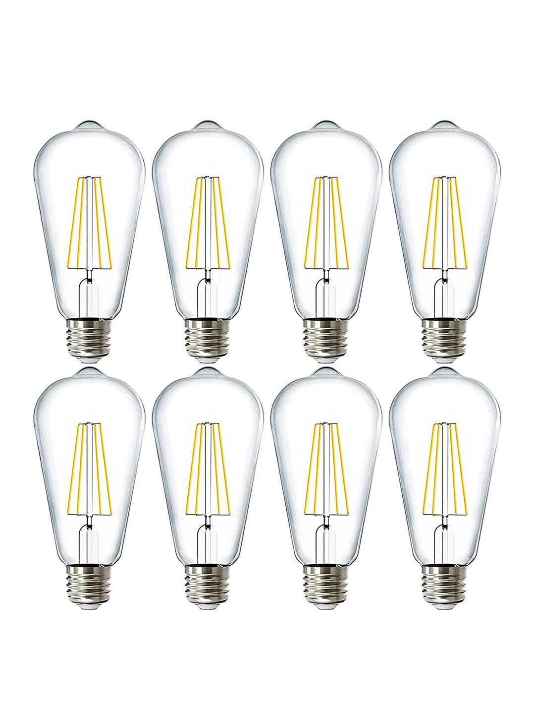

Homesake Set of 8 Transparent & Yellow Solid 4-Watts e27 LED Ceiling Lamps