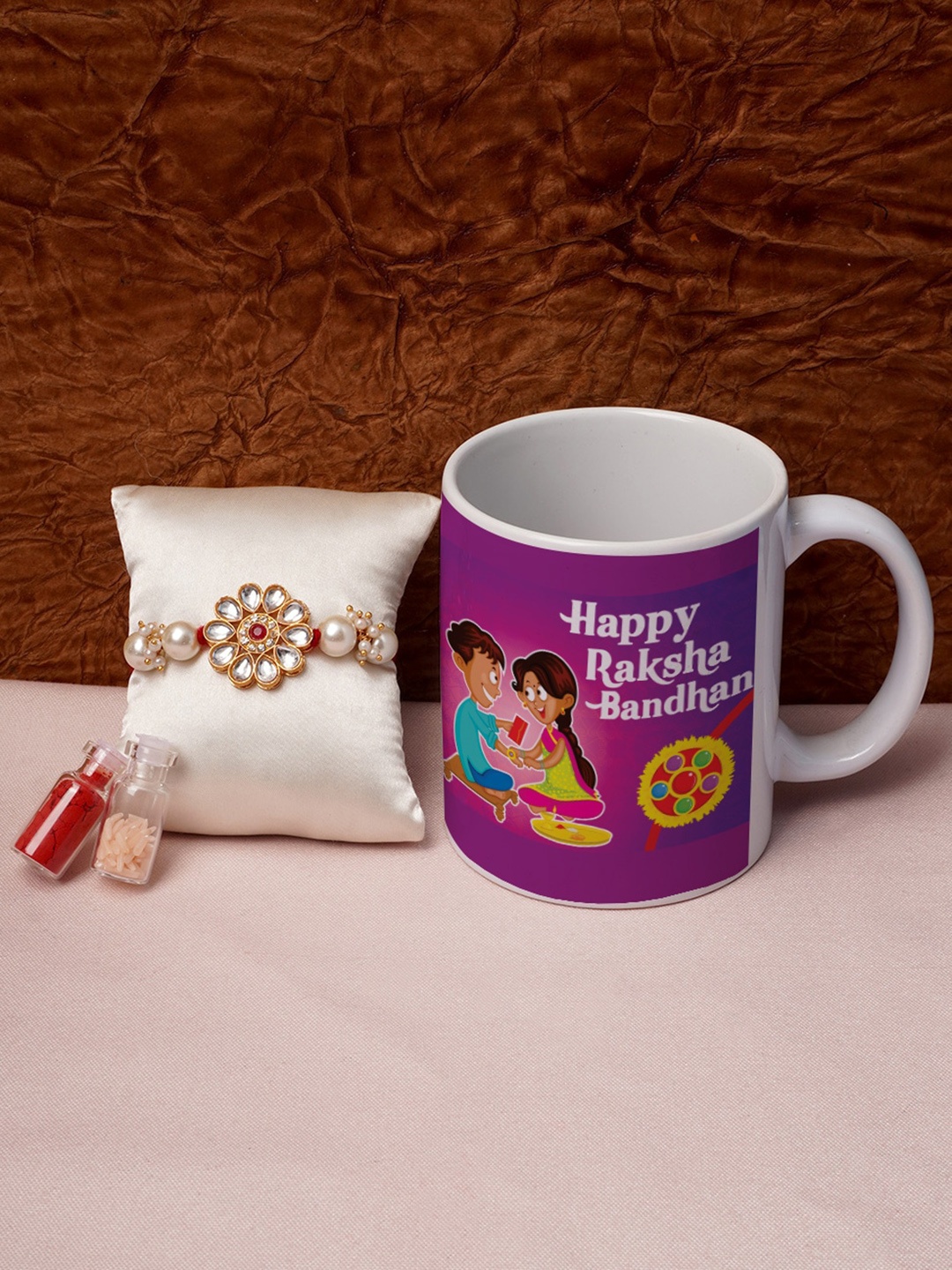 

Crazy Corner Red & Purple Mug & Rakhi Gift Set