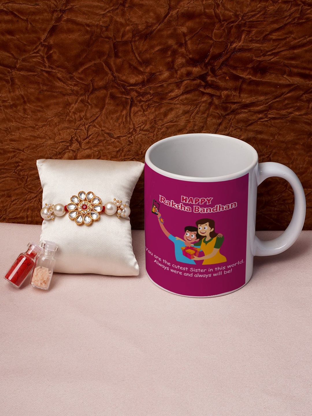 

Crazy Corner Beaded Rakhi With Mug Combo, Multi