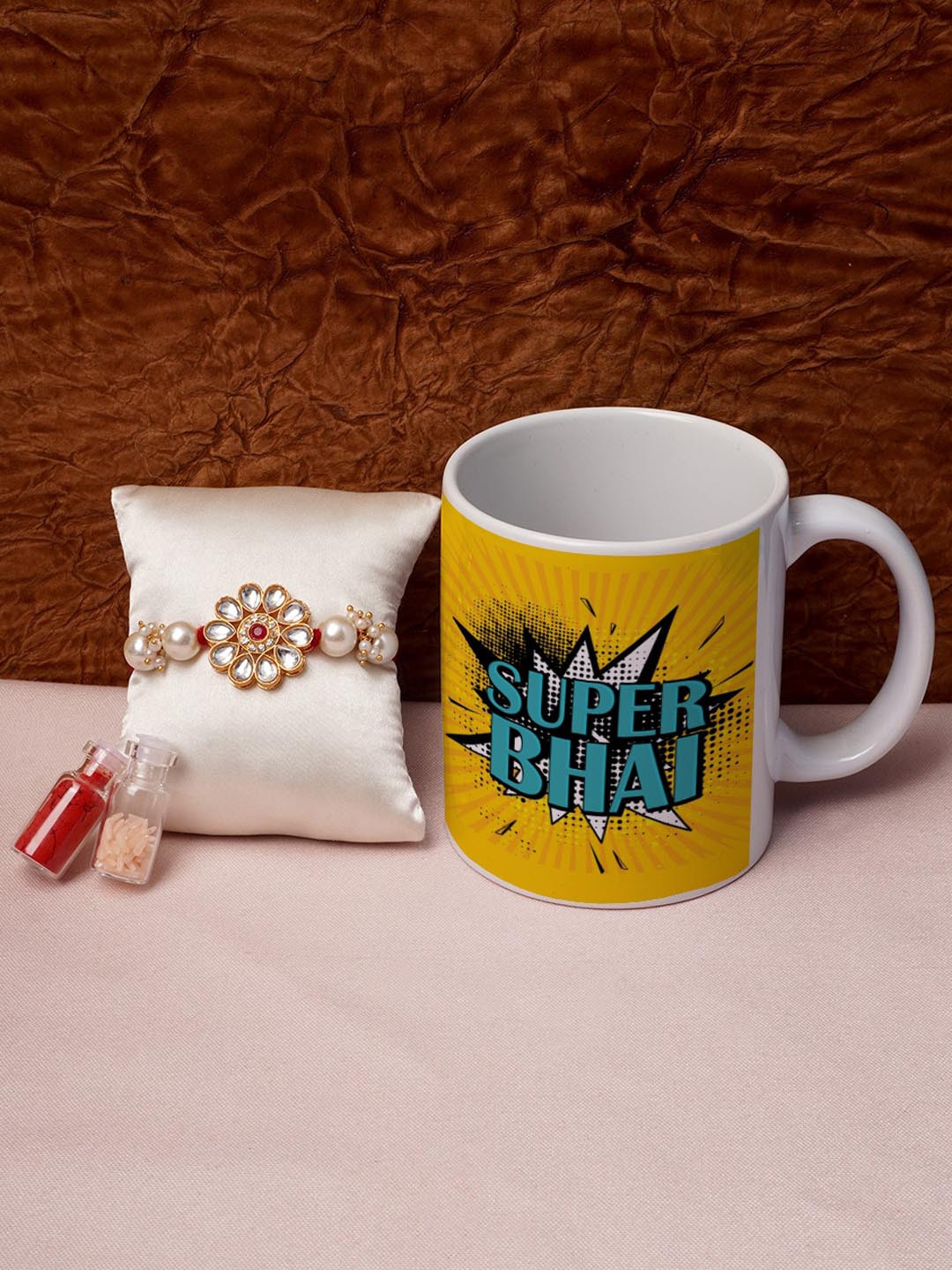 

Crazy Corner Yellow & Red Rakhi Gift Set
