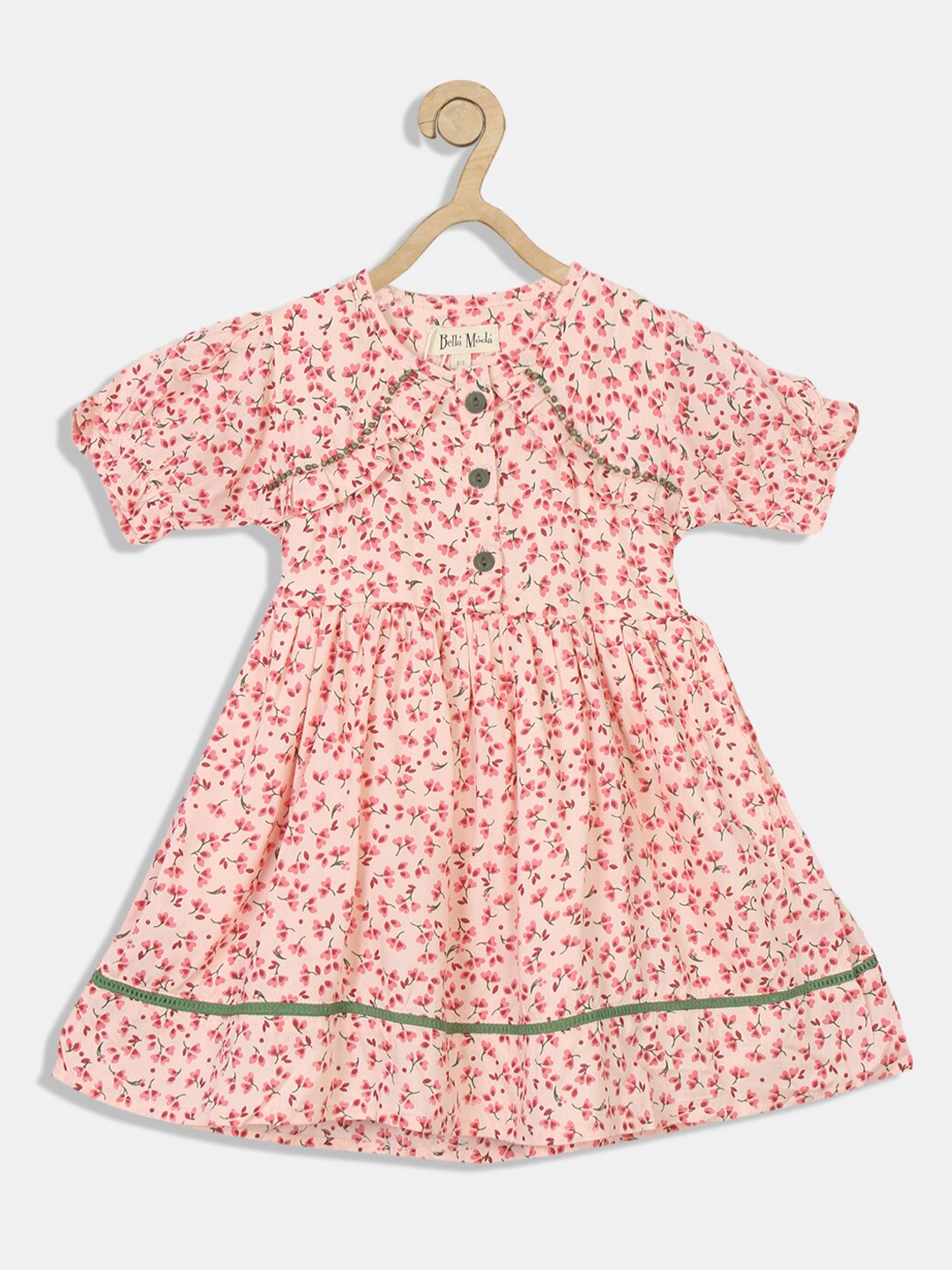 

Bella Moda Pink Floral Cotton Dress