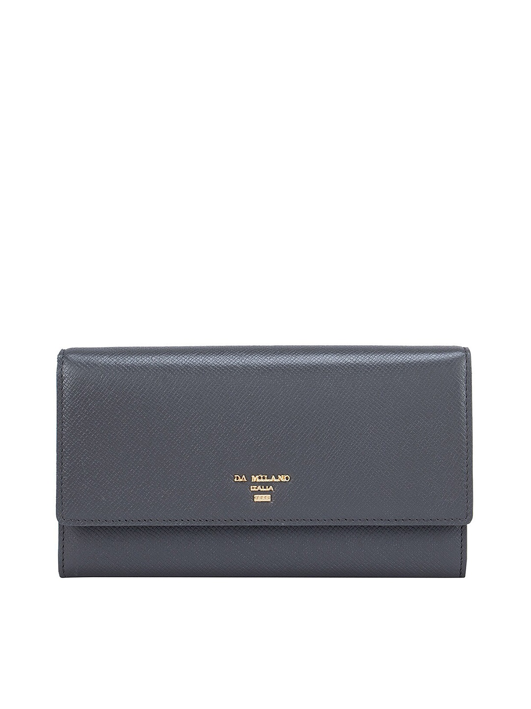 

Da Milano Women Grey Leather Two Fold Wallet
