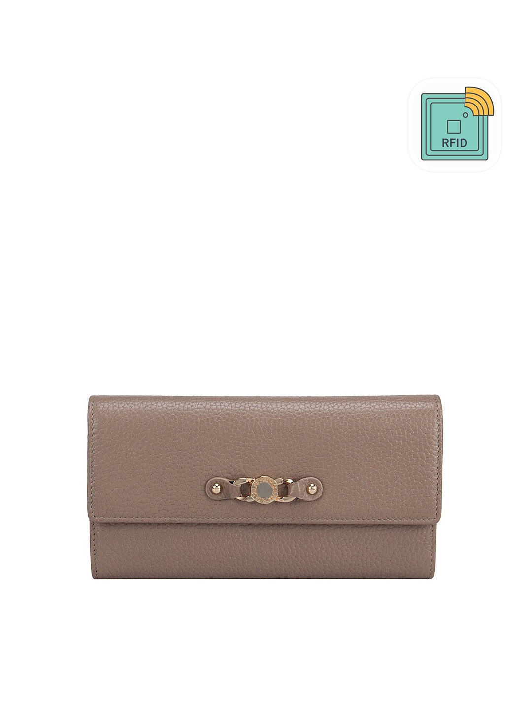 

Da Milano Women Brown Leather Three Fold Wallet