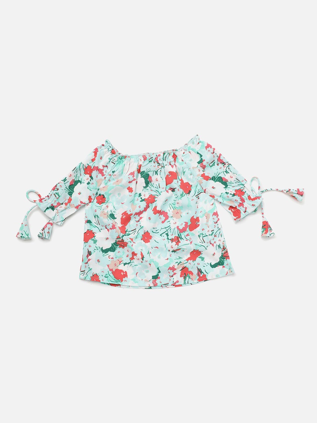 

R&B White Floral Print Top