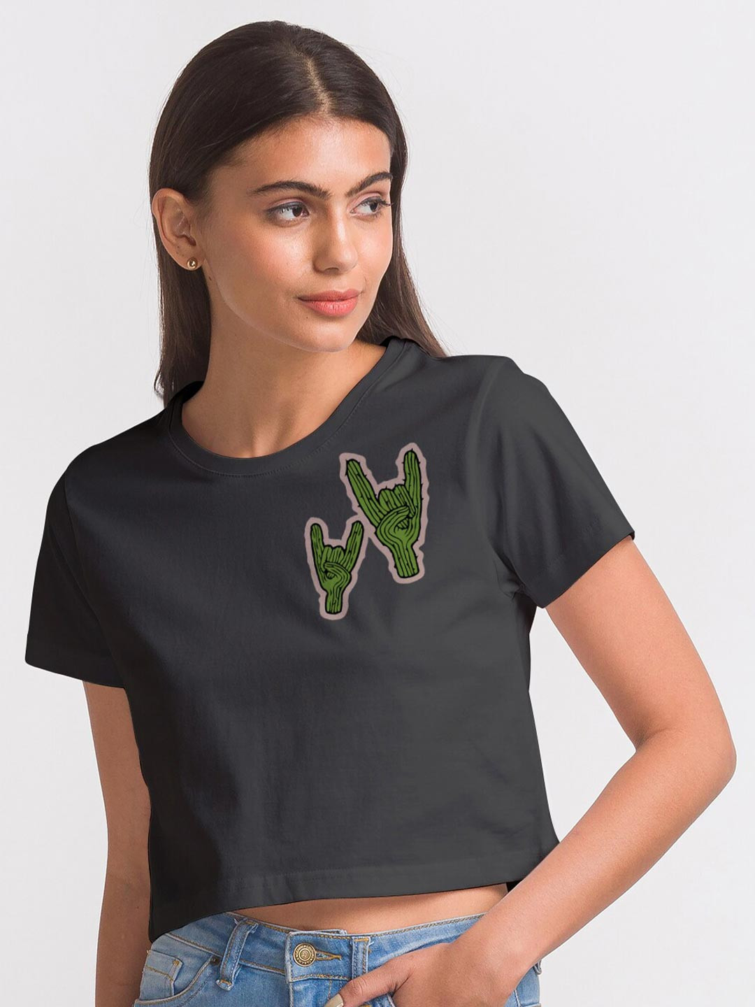 

FashionRack Women Black Printed Antimicrobial T-shirt