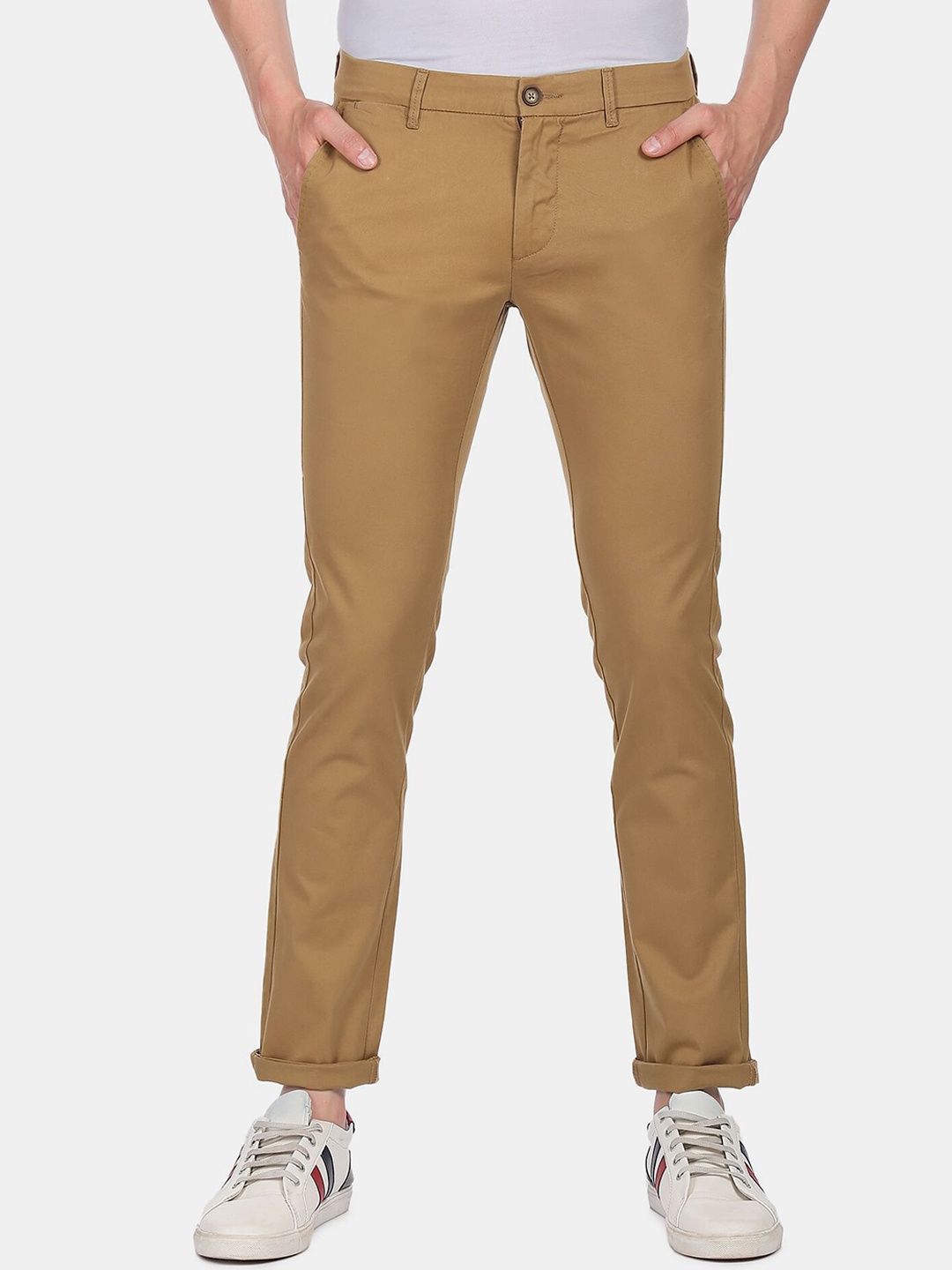 

U S Polo Assn Men Brown Slim Fit Chinos Trousers