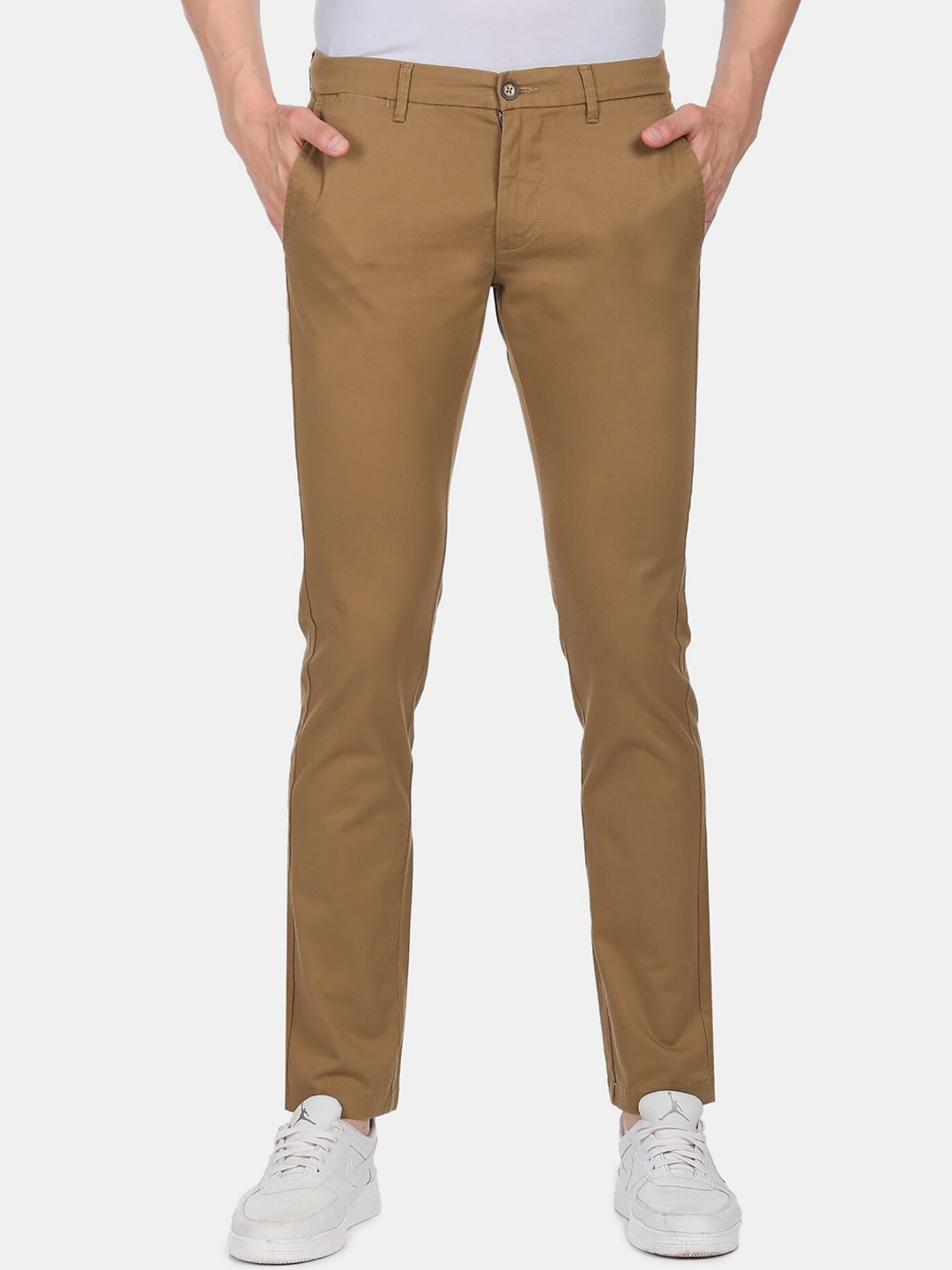 

U S Polo Assn Men Brown Slim Fit Trousers