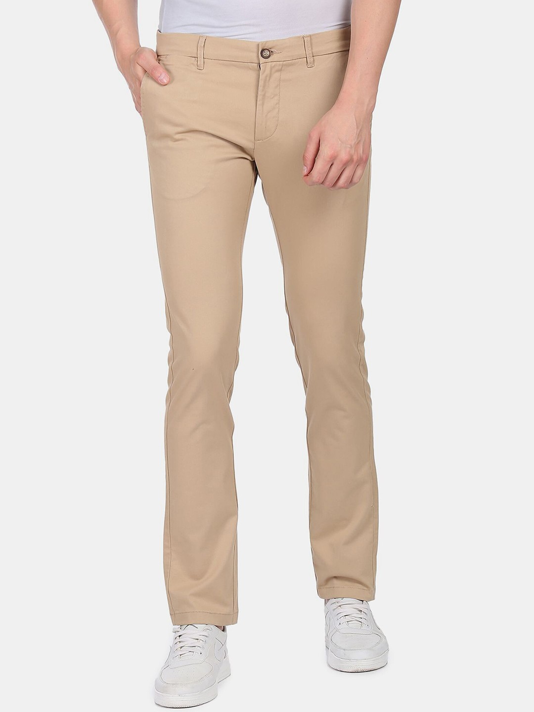 

U S Polo Assn Men Khaki Slim Fit Chinos Trousers