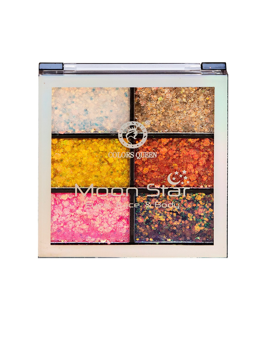 

Colors Queen Moon Star Glitter Eyes Face And Body Make Up Palette, Orange