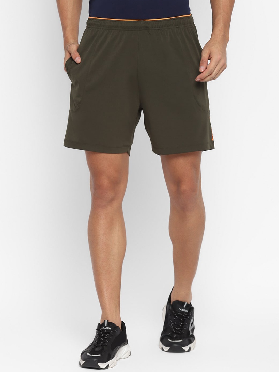 

OFF LIMITS Men Olive Green Training or Gym Sports Shorts