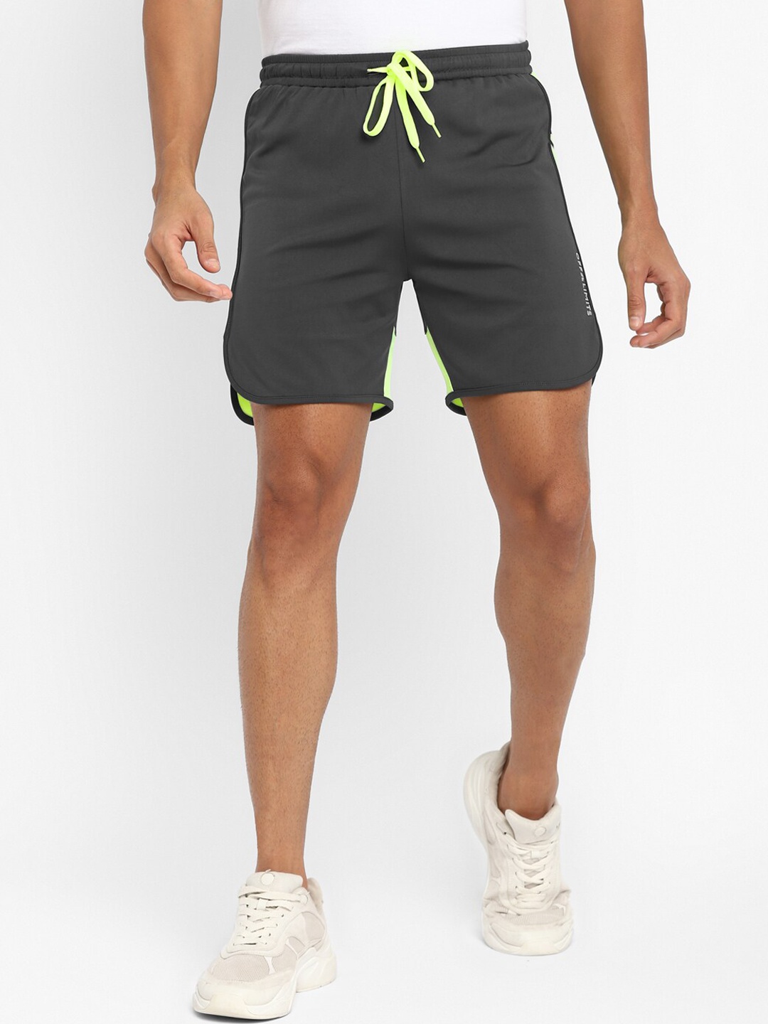 

OFF LIMITS Men Grey Training or Gym Sports Shorts