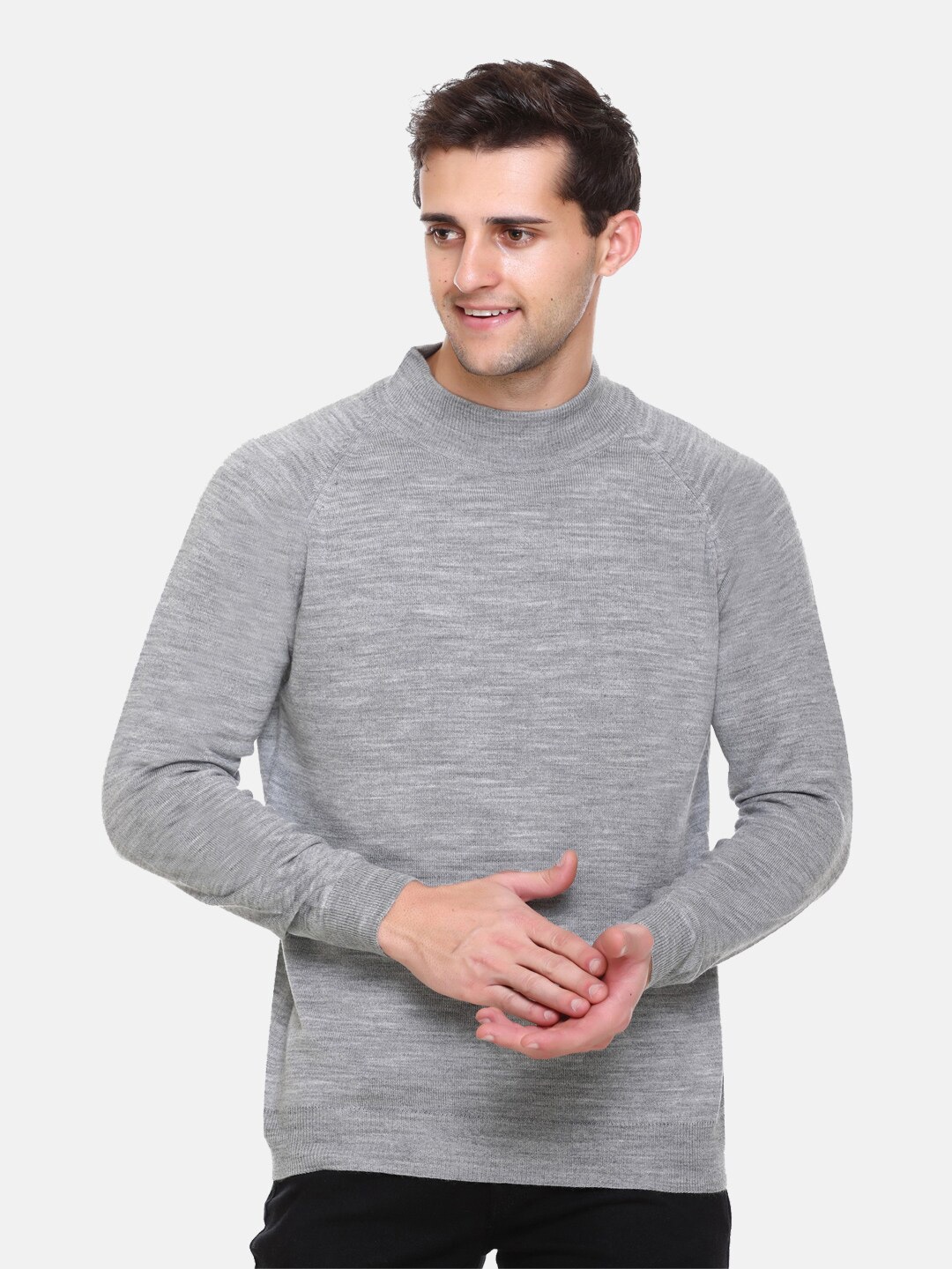 

aarbee Men Grey Melange Sweater