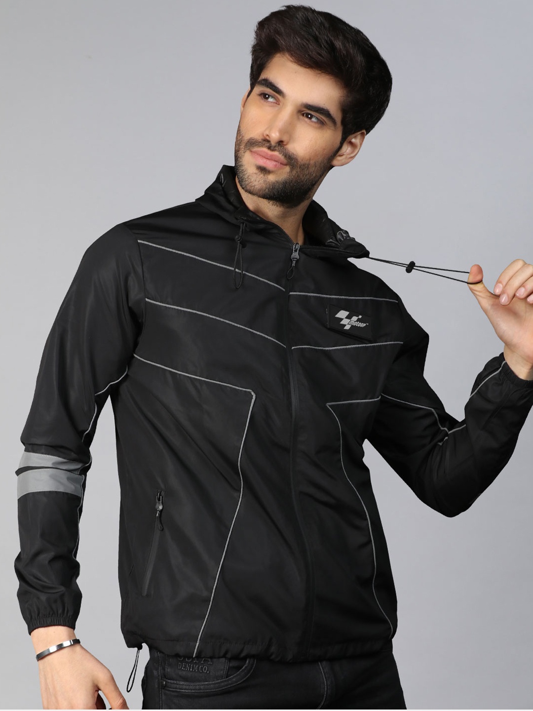 

MotoGP Men Black Windbreaker 2.0 Tailored Jacket