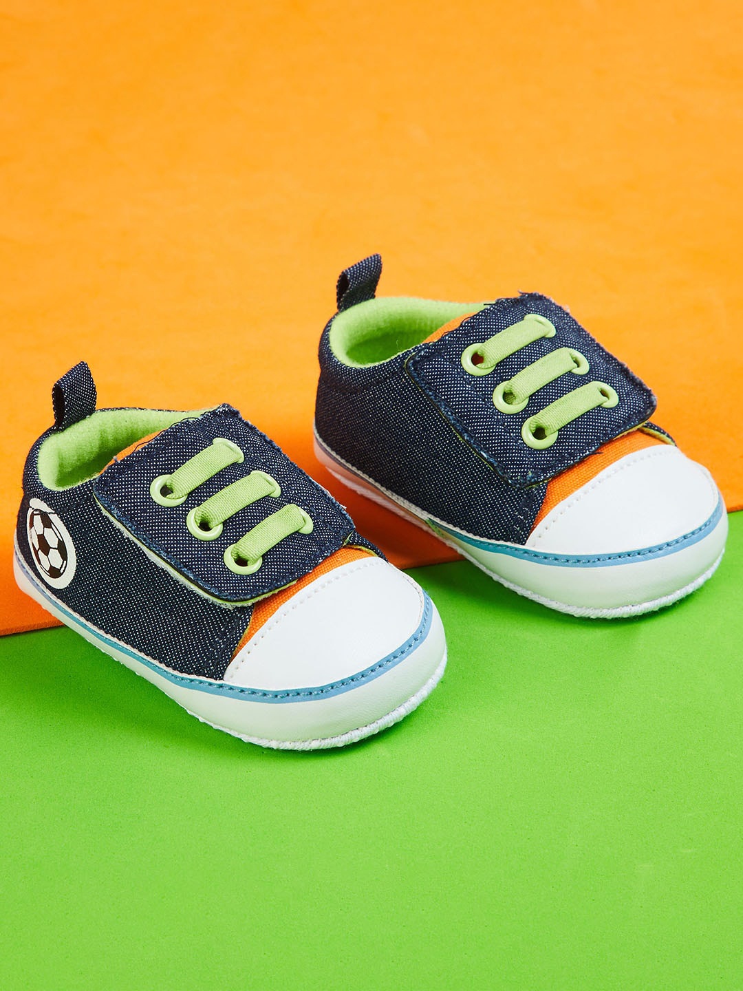 Fame Forever by Lifestyle Boys Navy Blue Woven Design Slip-On Sneakers