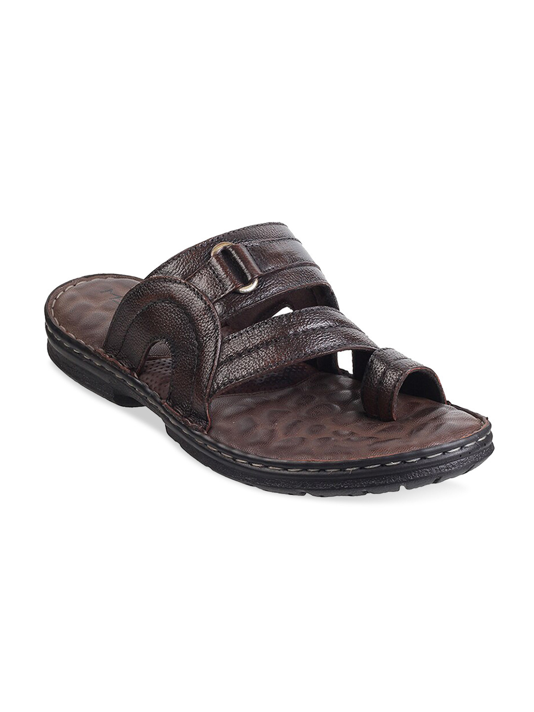 

Mochi Men Brown Leather Comfort Sandals