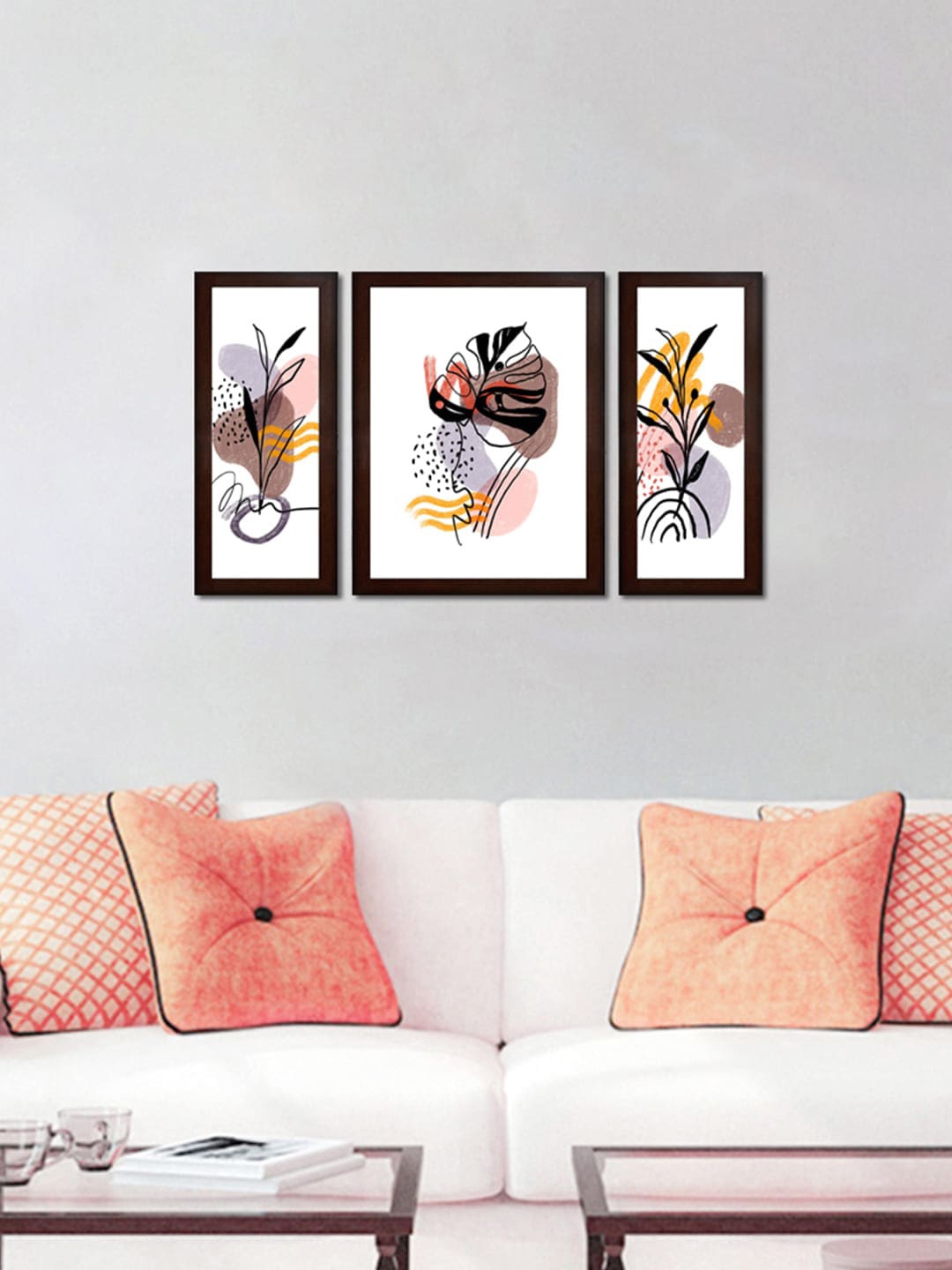 

WENS Set of 3 Boho Art Framed Painting, Multi
