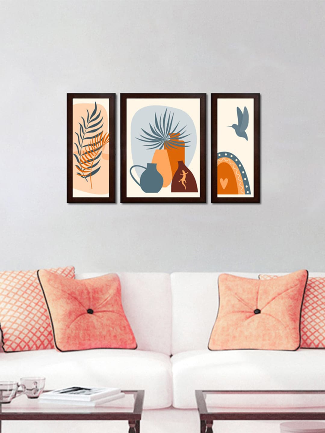 WENS Set Of 3 Wall Art, White