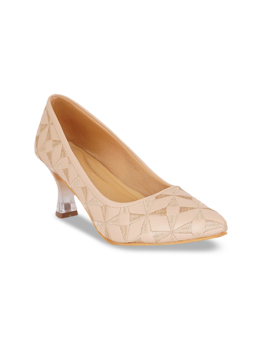 

Walkfree Cream-Coloured Party Kitten Pumps