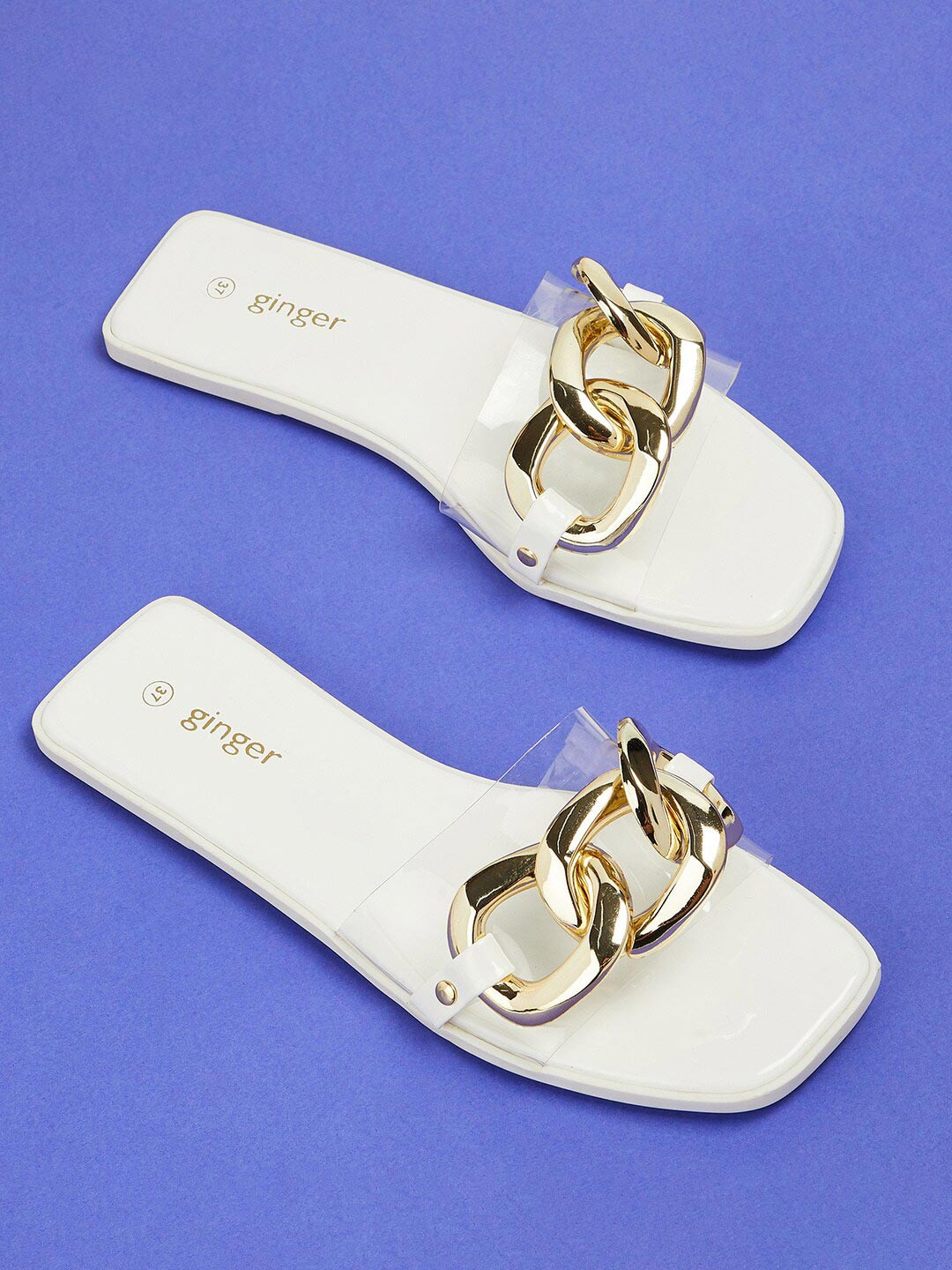 

Ginger by Lifestyle Women White Embellished Flats