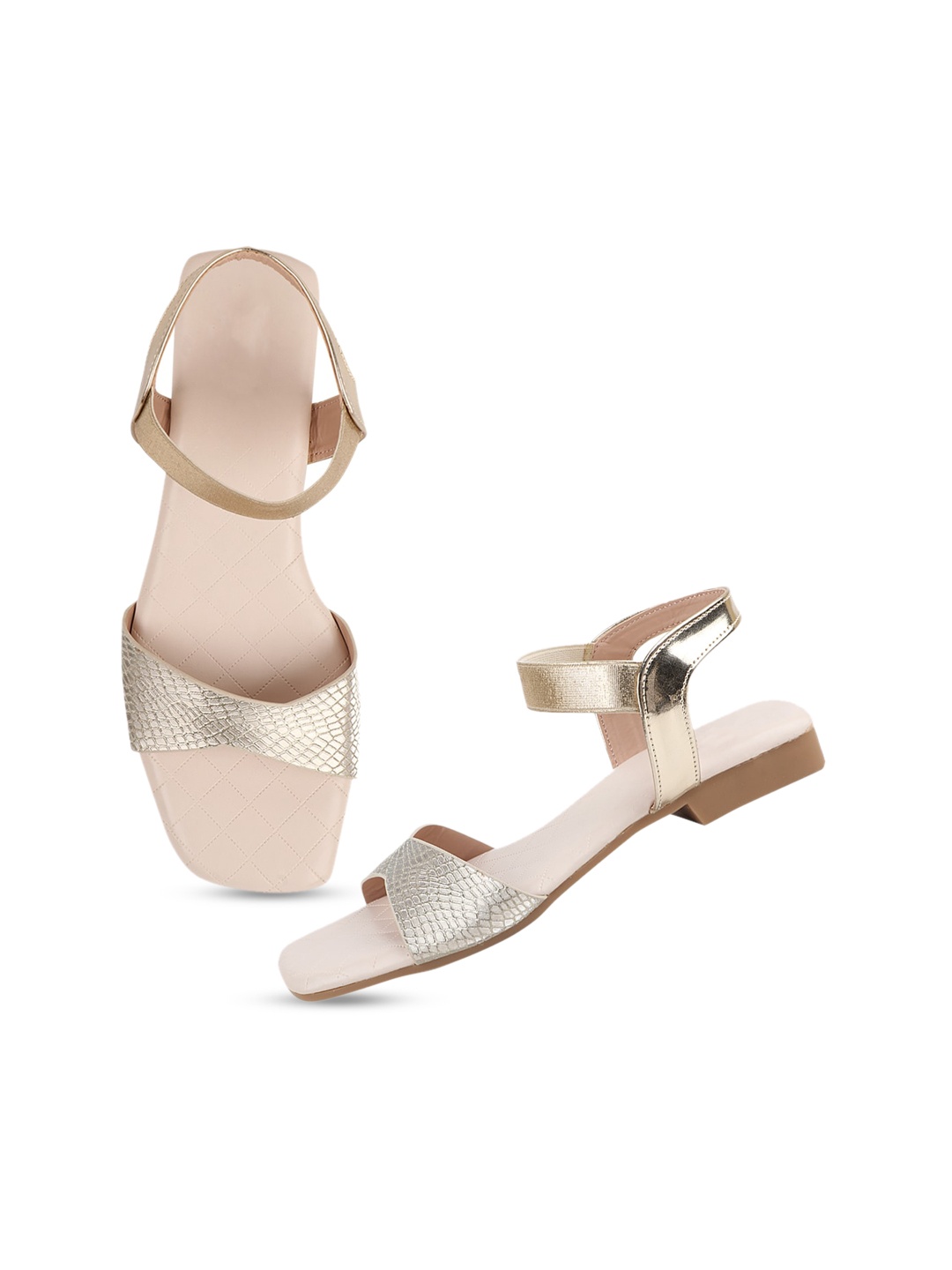 

THE WHITE POLE Women Cream-Coloured Open Toe Flats