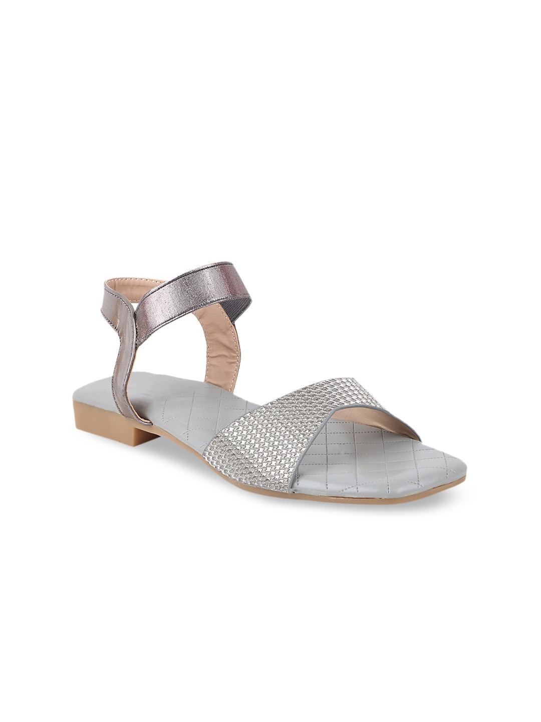 

THE WHITE POLE Women Grey Buckles Flats