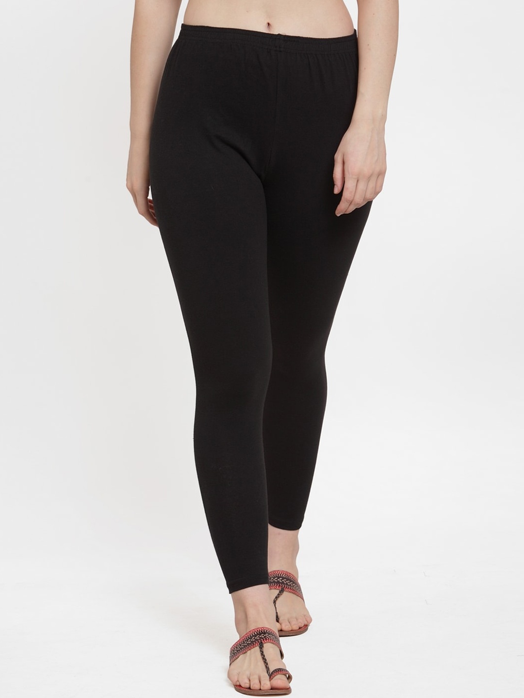 

GRACIT Women Black Solid Ankle-Length Leggings