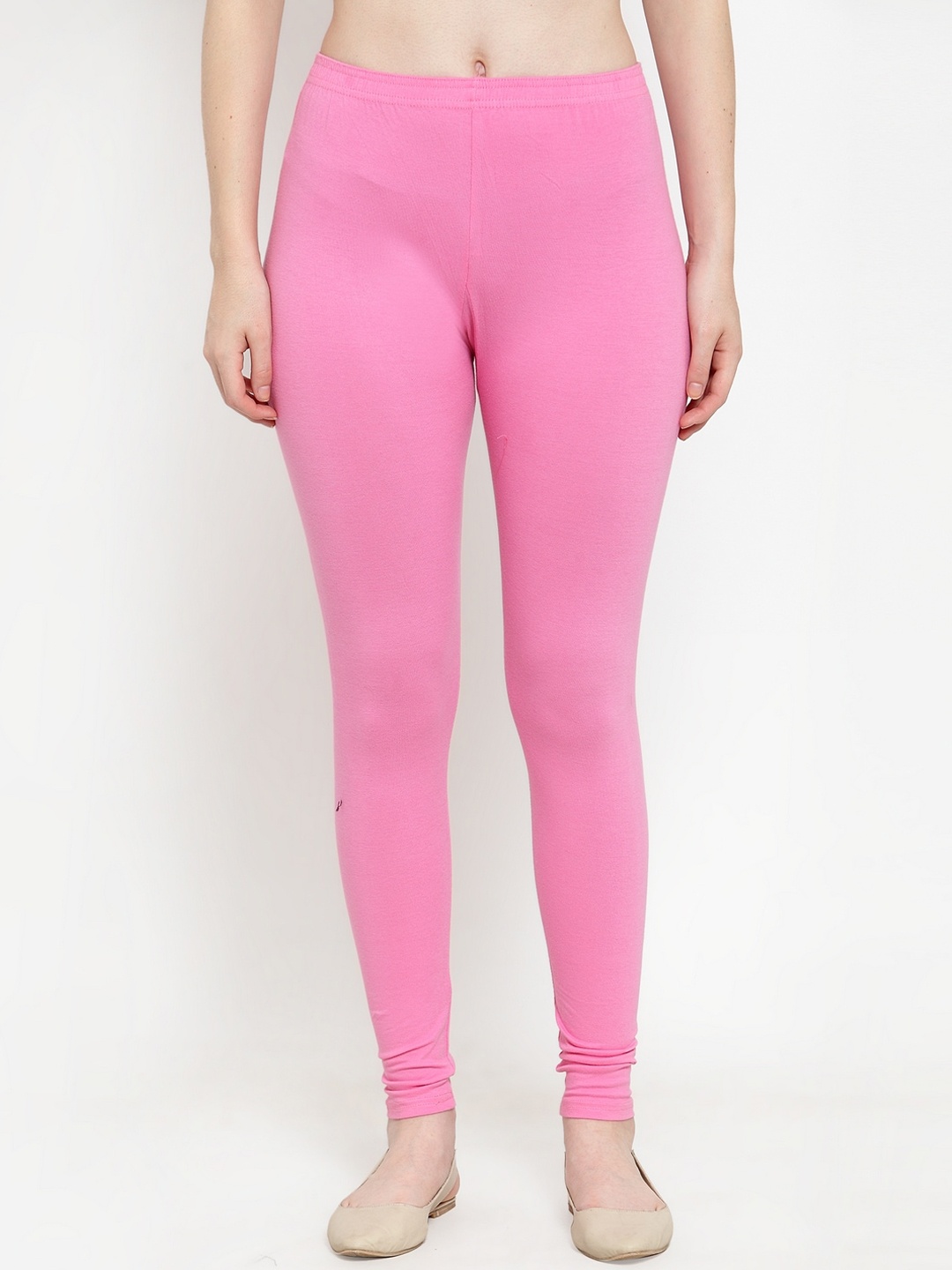 

GRACIT Women Pink Solid Ankle-Length Leggings