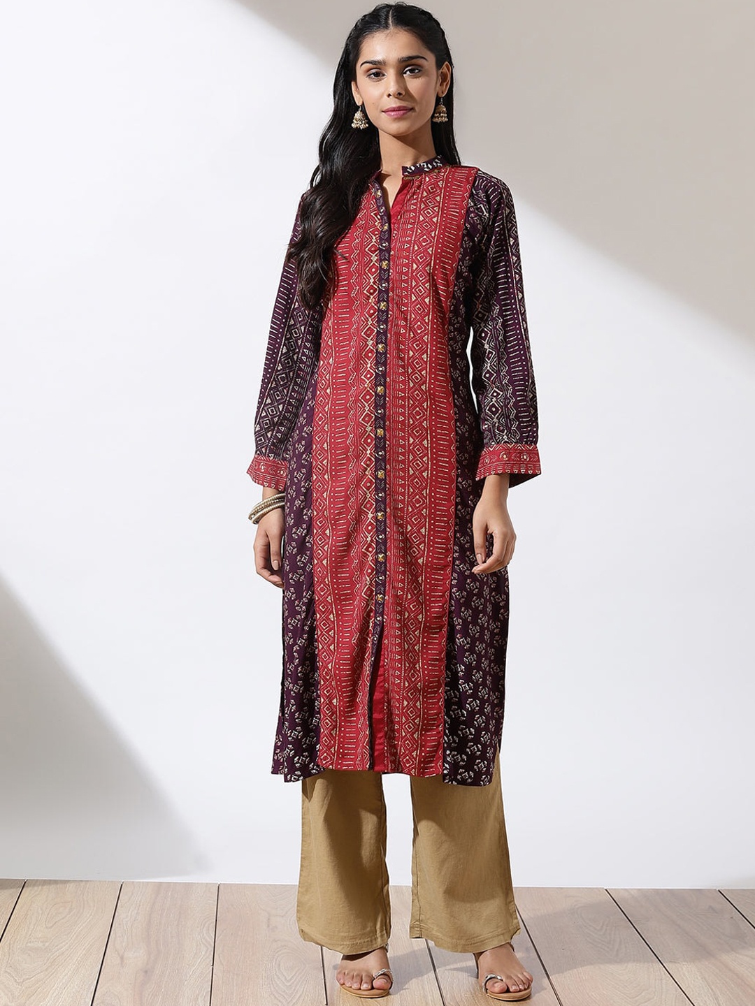 

Lakshita Women Purple & Maroon Printed Kurta