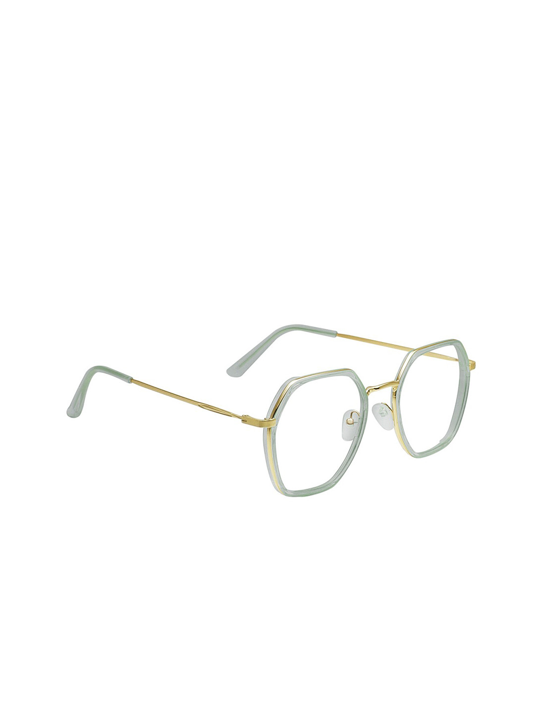 

Peter Jones Eyewear Unisex Grey & Gold-Toned Full Rim Oversized Frames