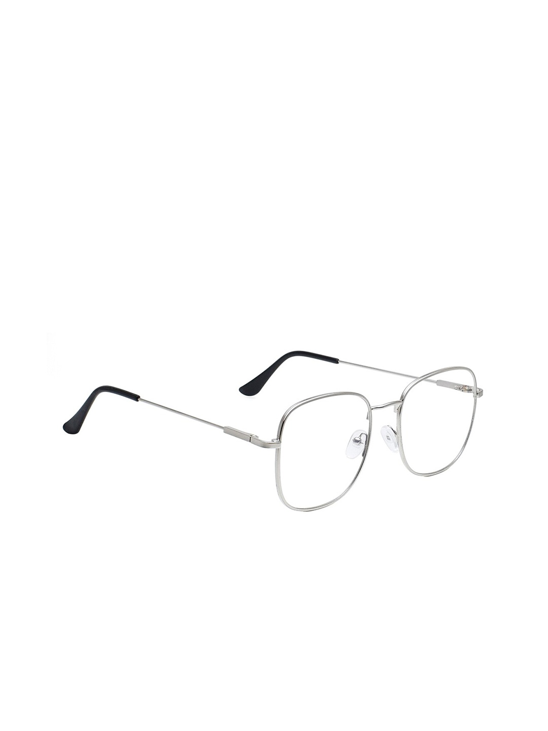 Peter Jones Eyewear Unisex Silver-Toned & Blue Full Rim Square Frames