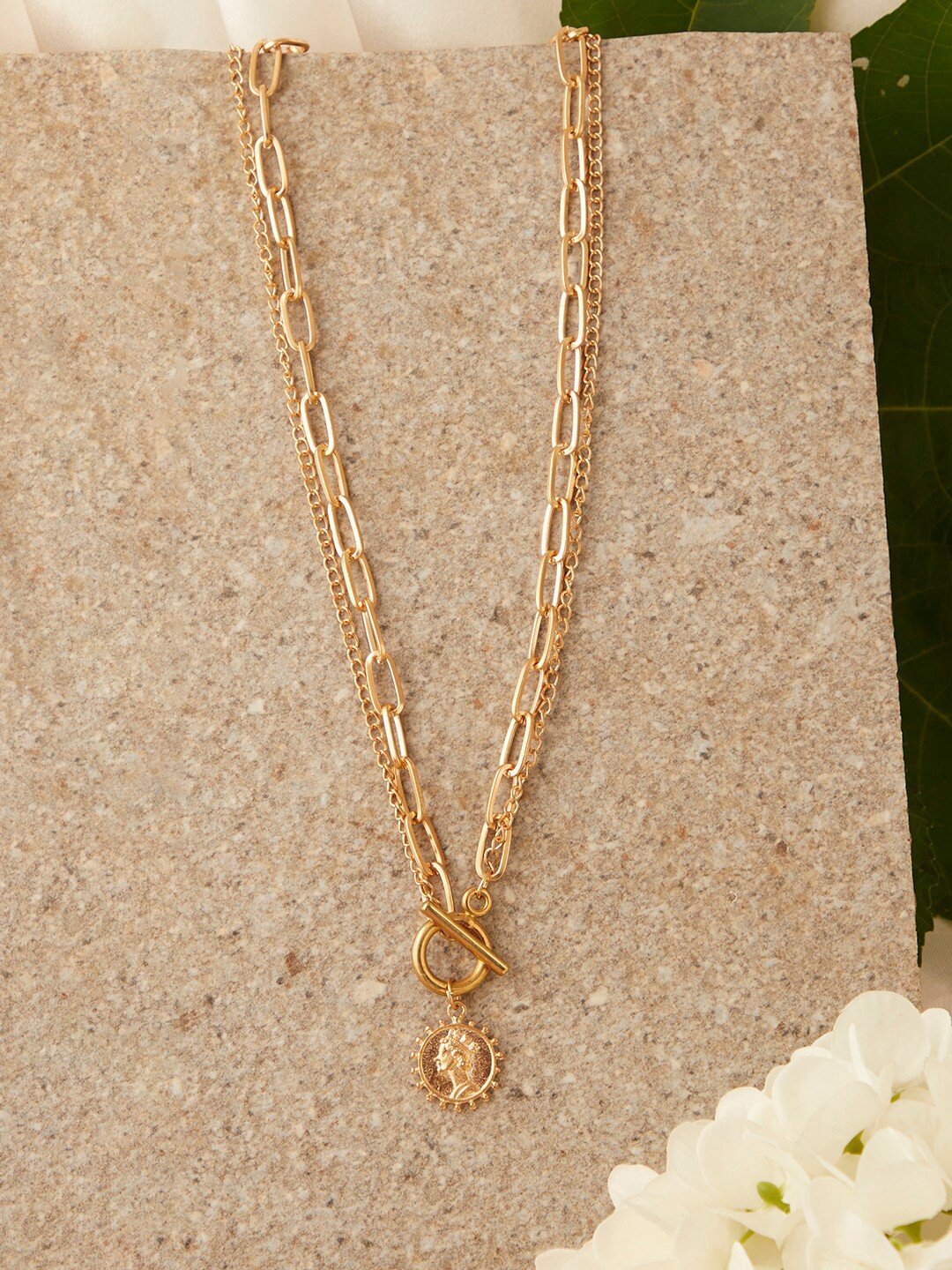 

SOHI Gold-Toned Designer Necklace