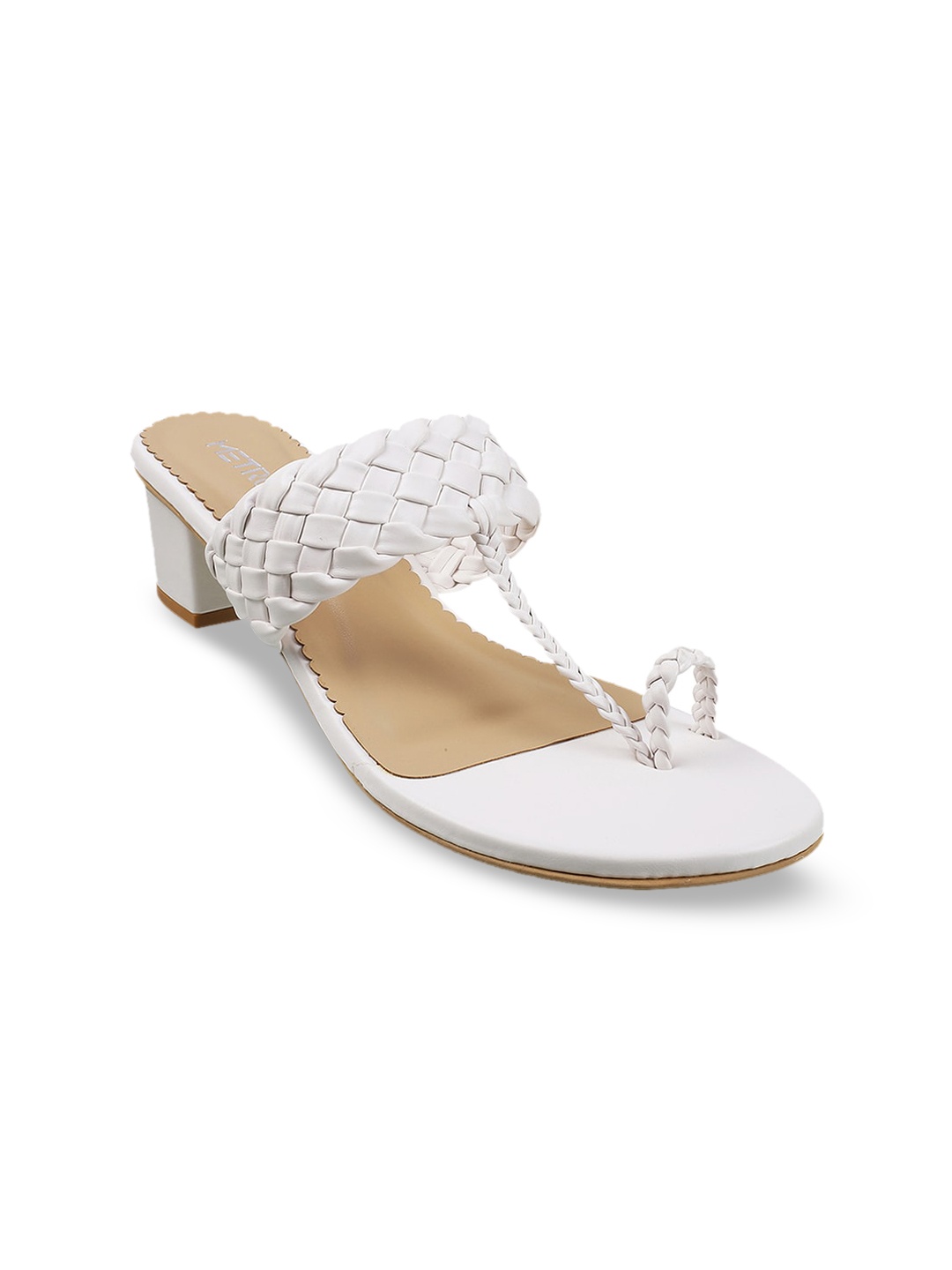

Metro White Block Sandals