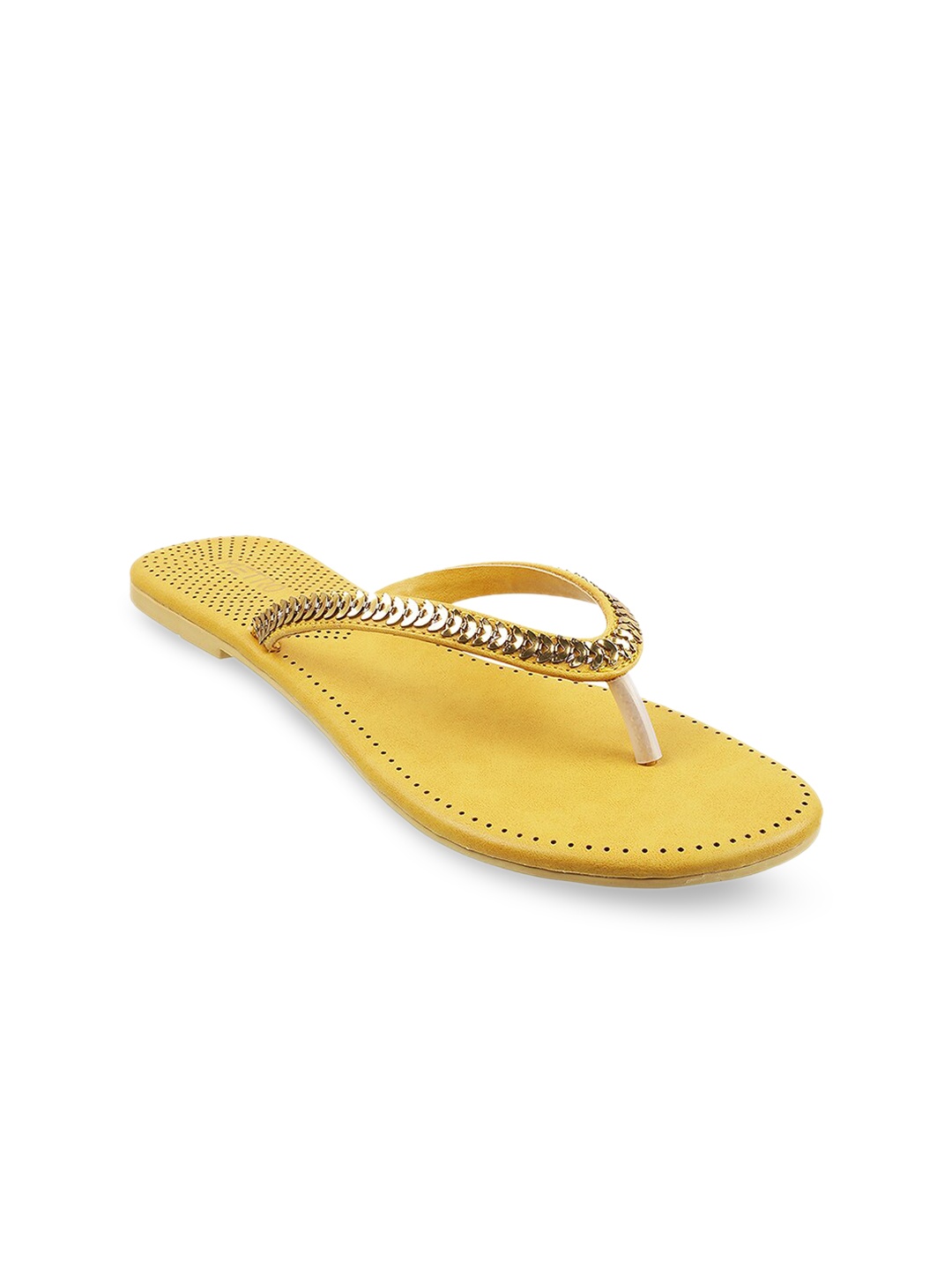 

Metro Women Yellow Embellished Flats