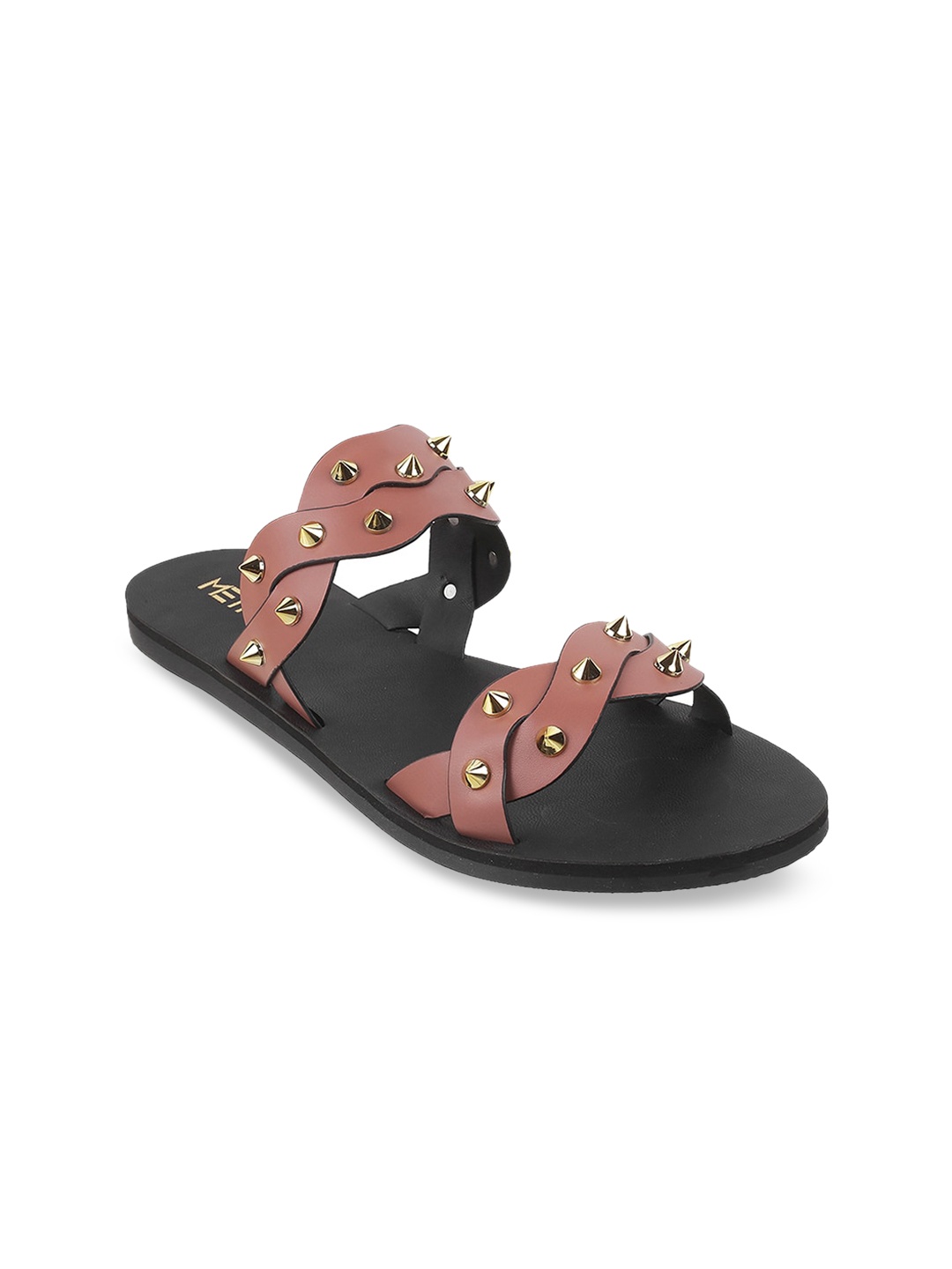 

Metro Women Purple Embellished Open Toe Flats