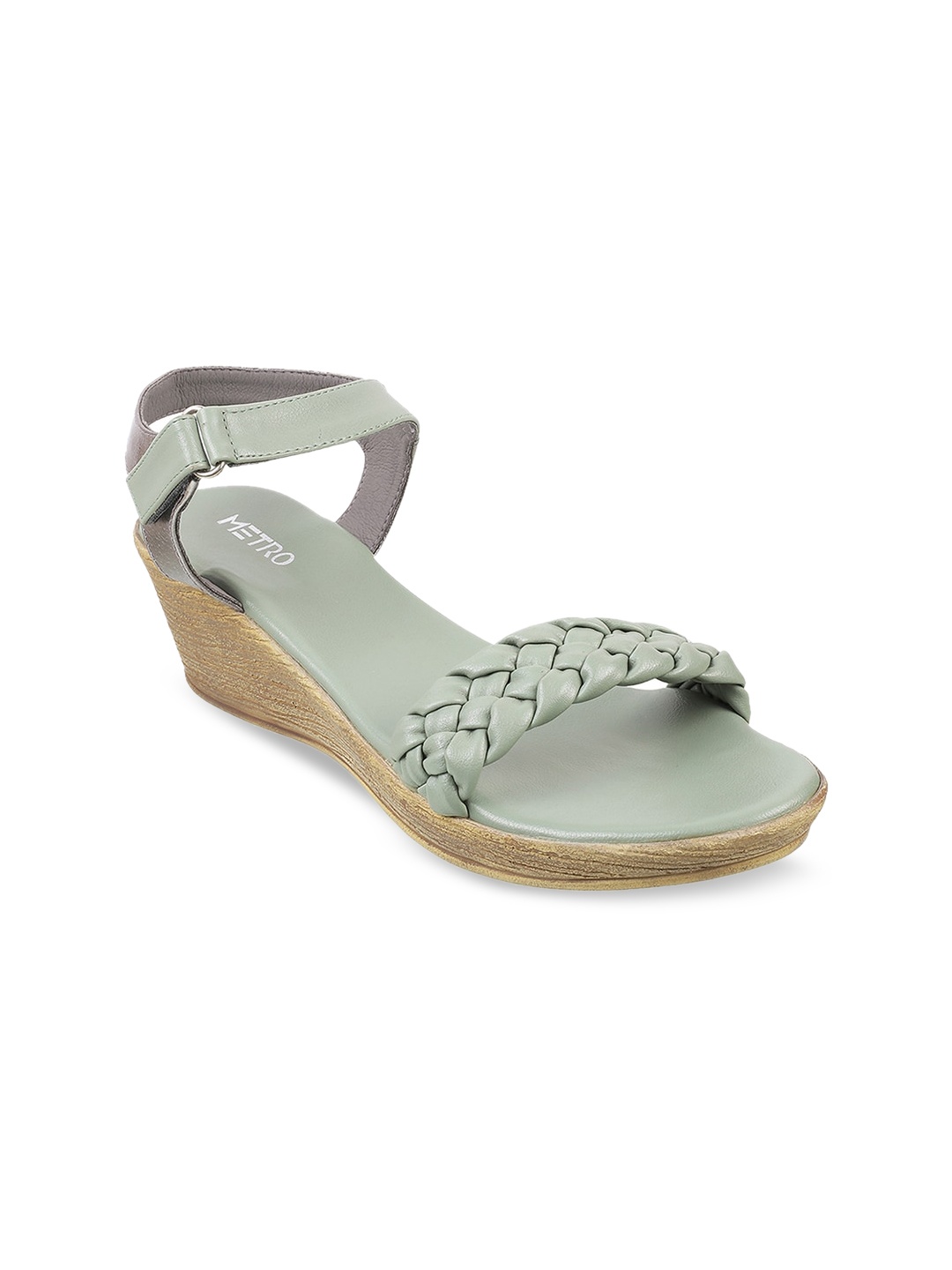 

Metro Green Printed Platform Heels