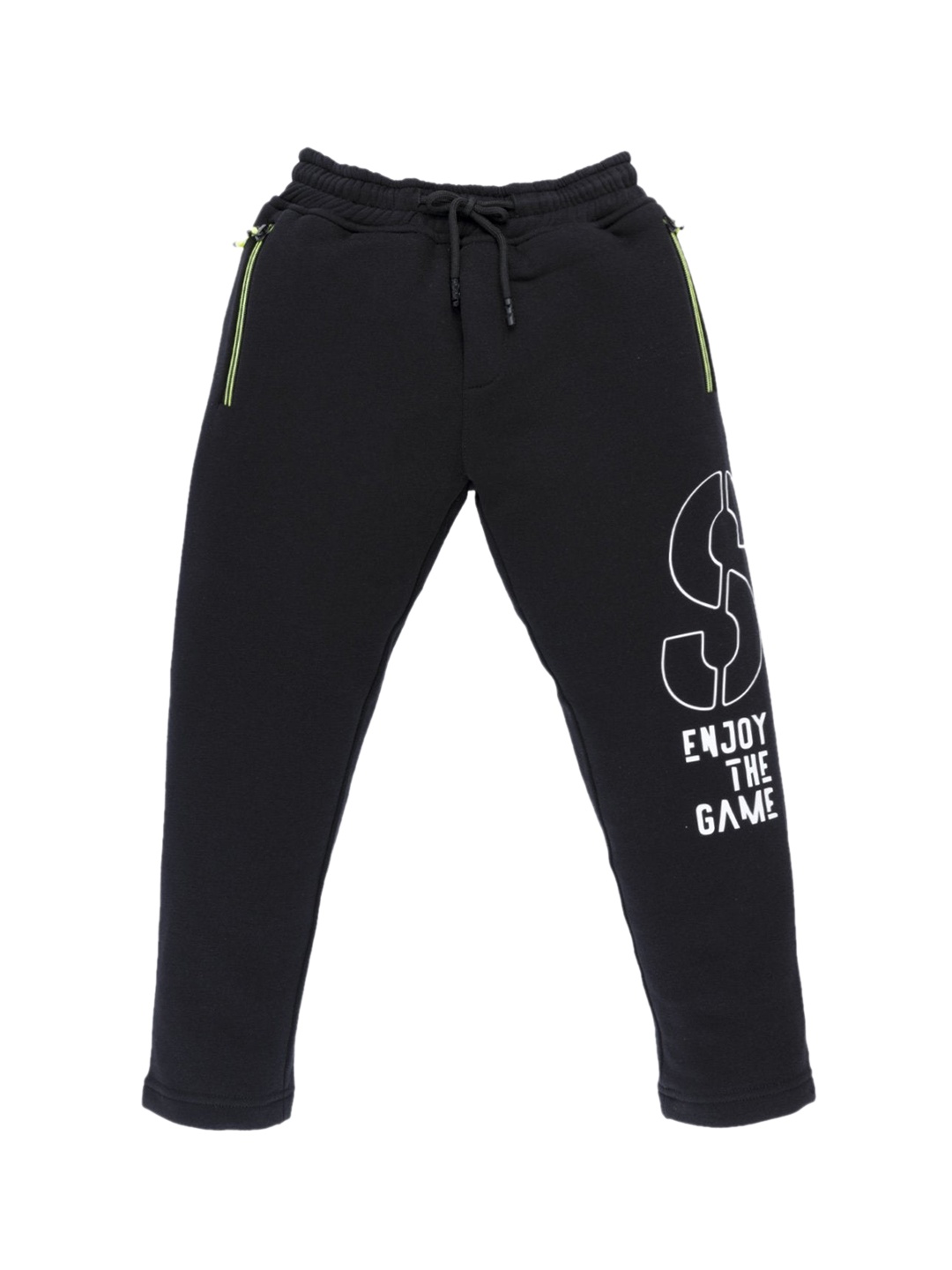 

Status Quo Boys Black Printed Track Pants