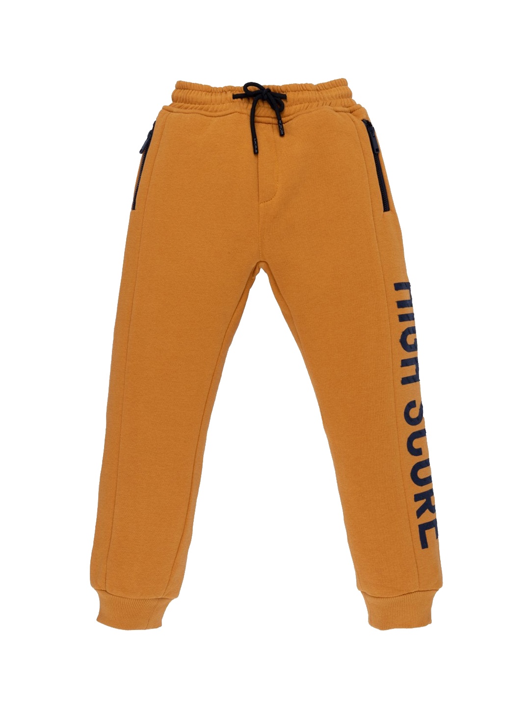 

Status Quo Boys Mustard Self Design joggers