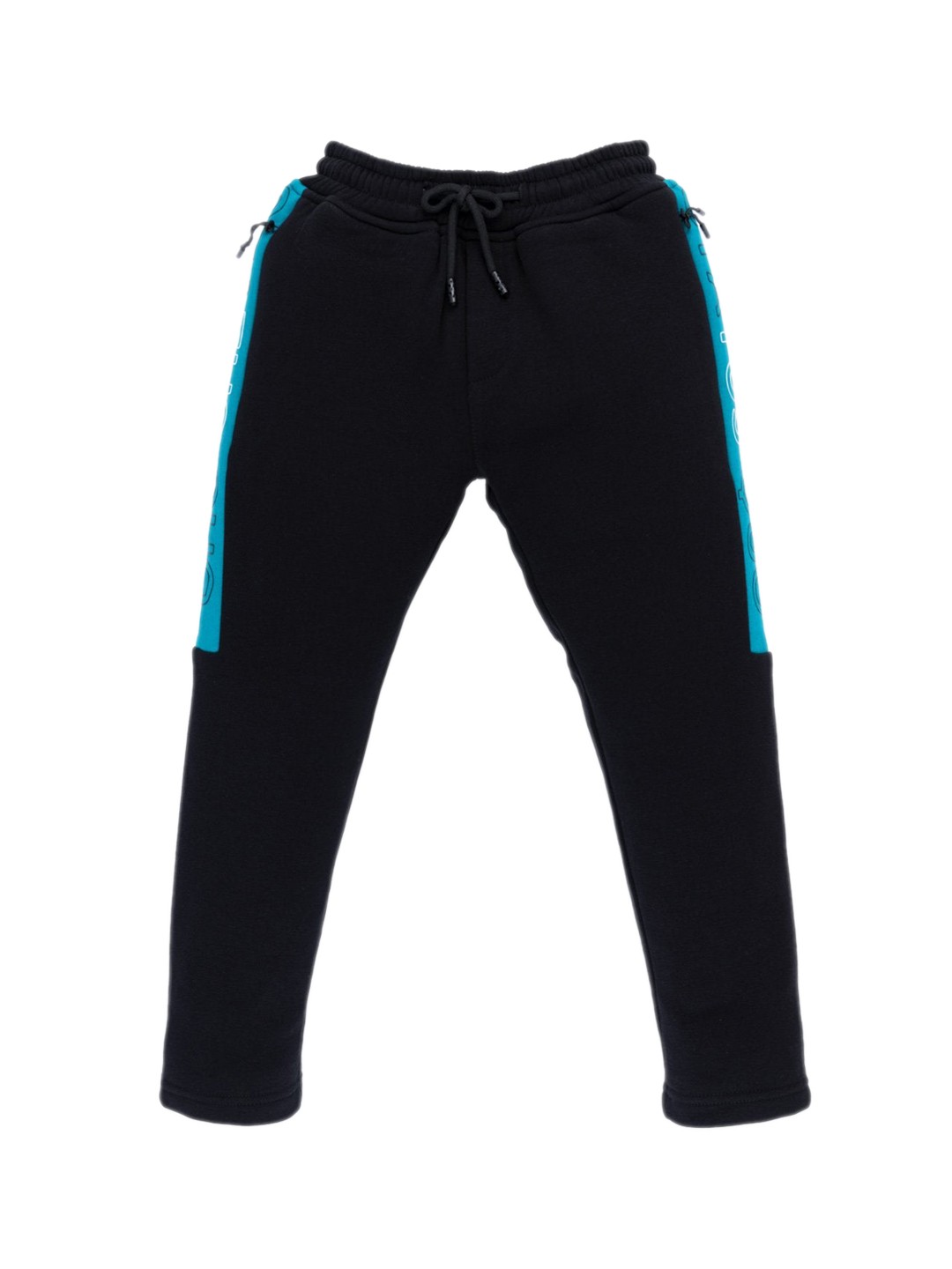 

Status Quo Boys Black & Blue Solid Cotton Track Pants