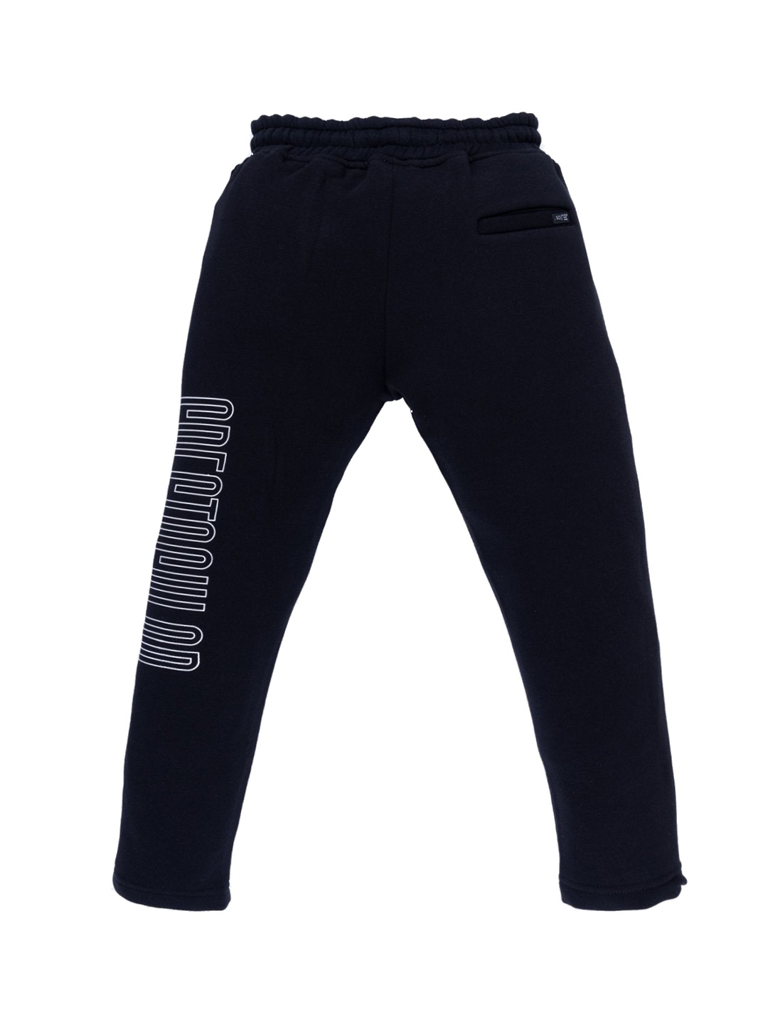 

Status Quo Boys Black Printed Cotton Track Pants