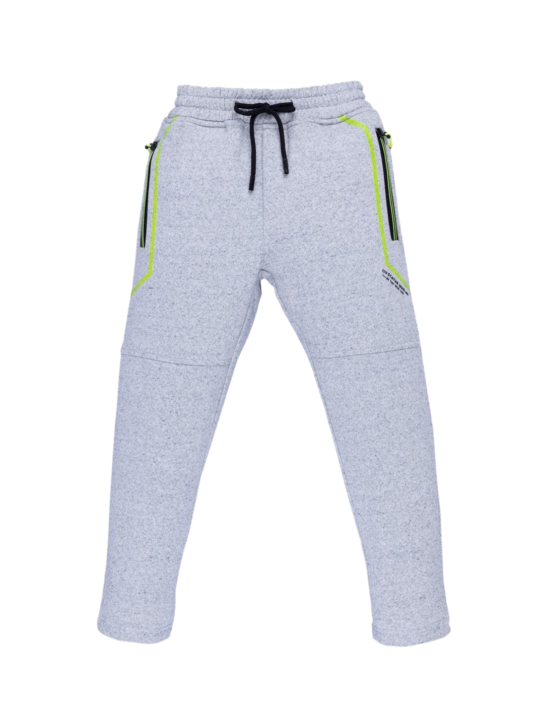 

Status Quo Boys Grey Solid Cotton Track Pants, Grey melange